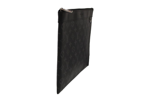 Authentic Louis Vuitton Monogram Eclipse Discovery Pochette GM Clutch Bag