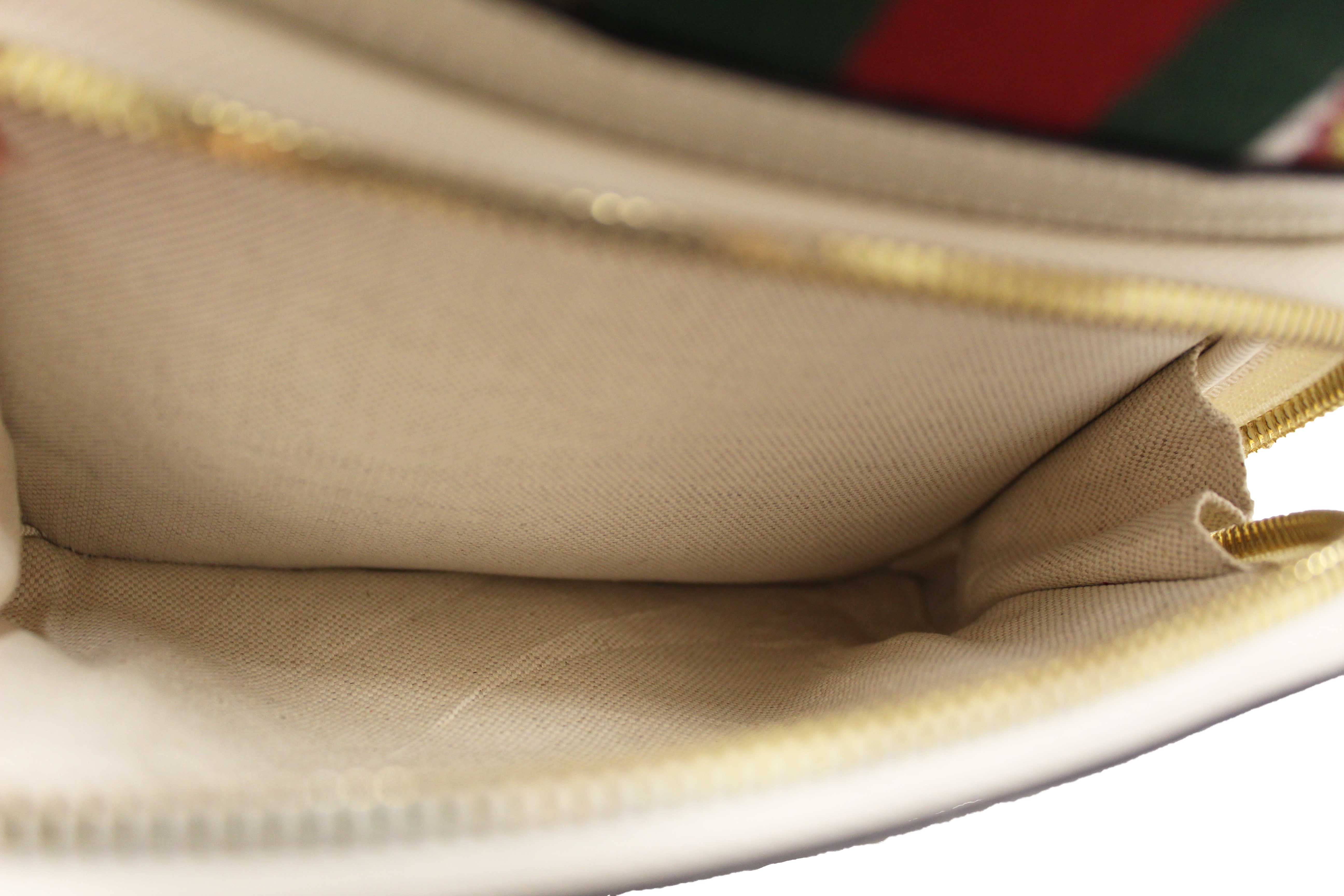 Authentic Gucci White Ophidia GG Supreme Flora Day Backpack