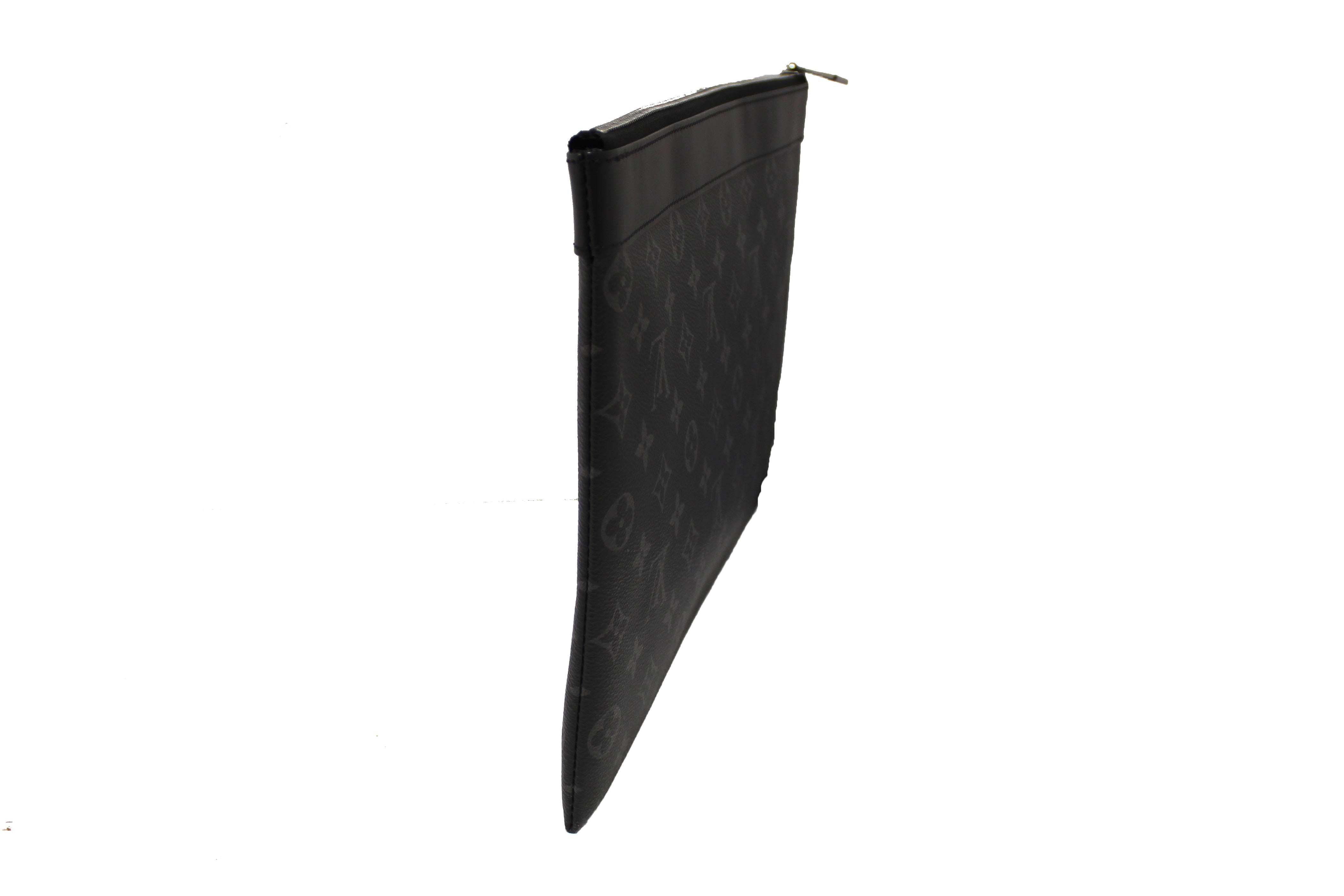 Authentic Louis Vuitton Monogram Eclipse Discovery Pochette GM Clutch Bag
