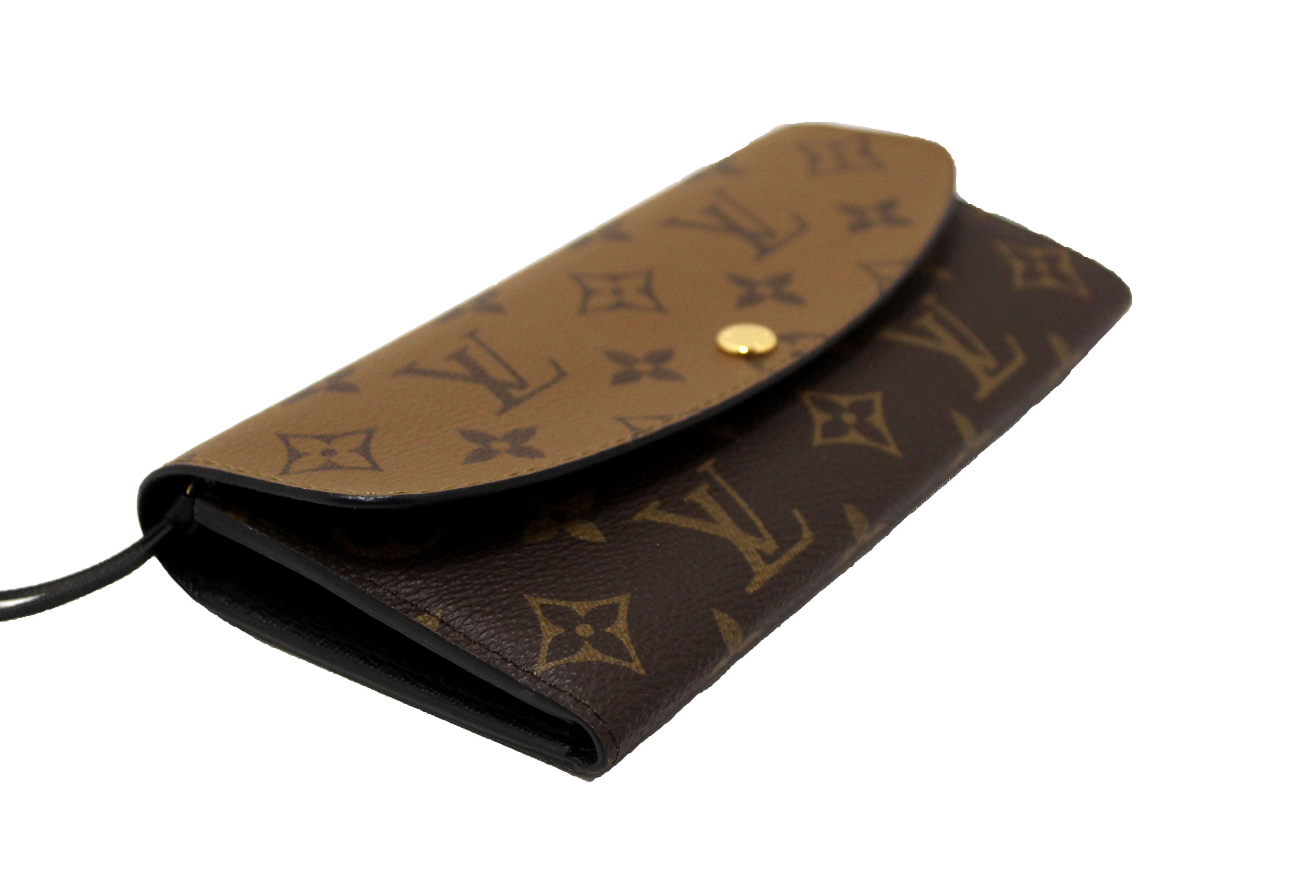 Authentic Louis Vuitton Classic Monogram and Monogram Reverse Canvas Emilie Wallet