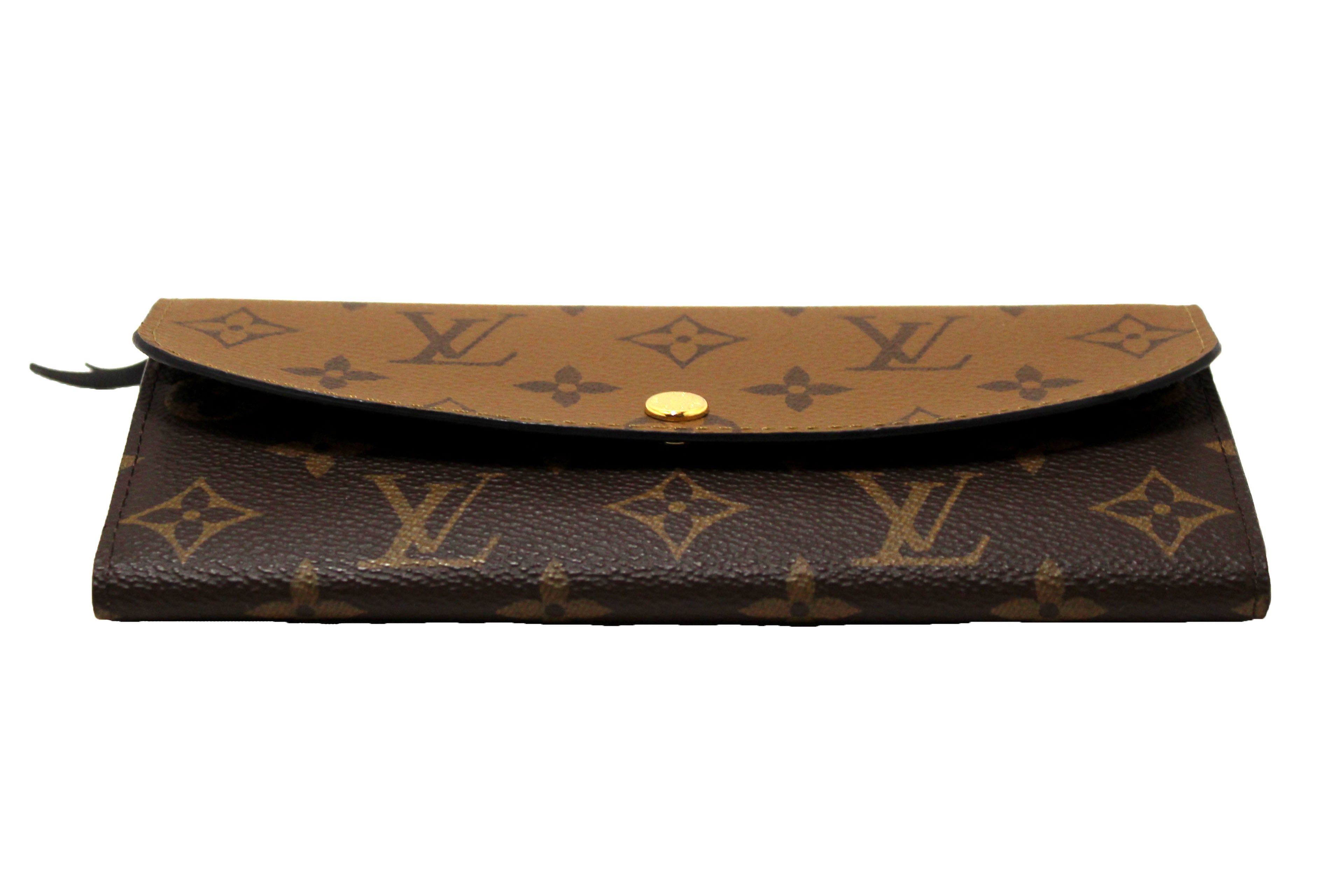 Authentic Louis Vuitton Classic Monogram and Monogram Reverse Canvas Emilie Wallet