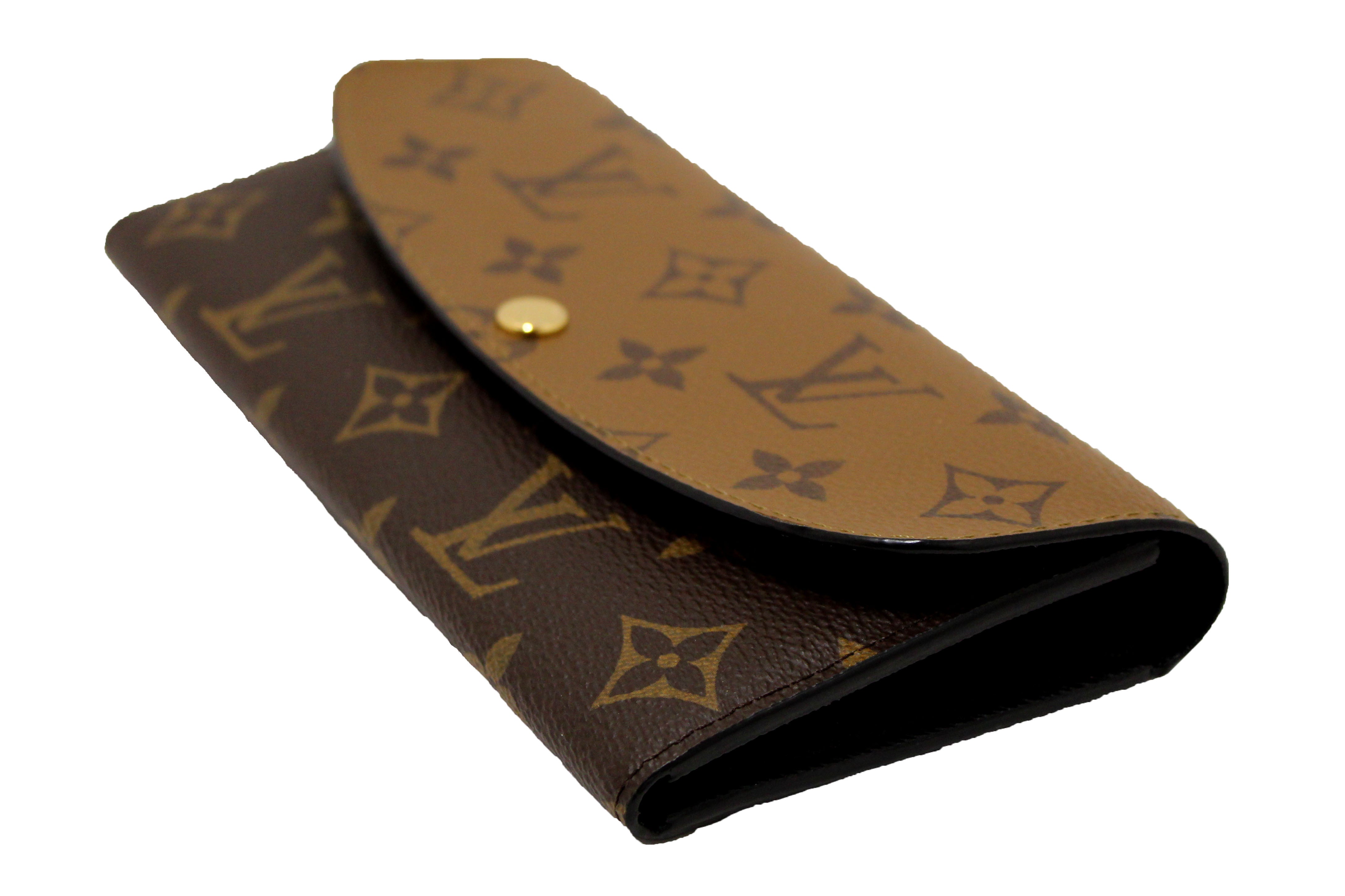 Authentic Louis Vuitton Classic Monogram and Monogram Reverse Canvas Emilie Wallet