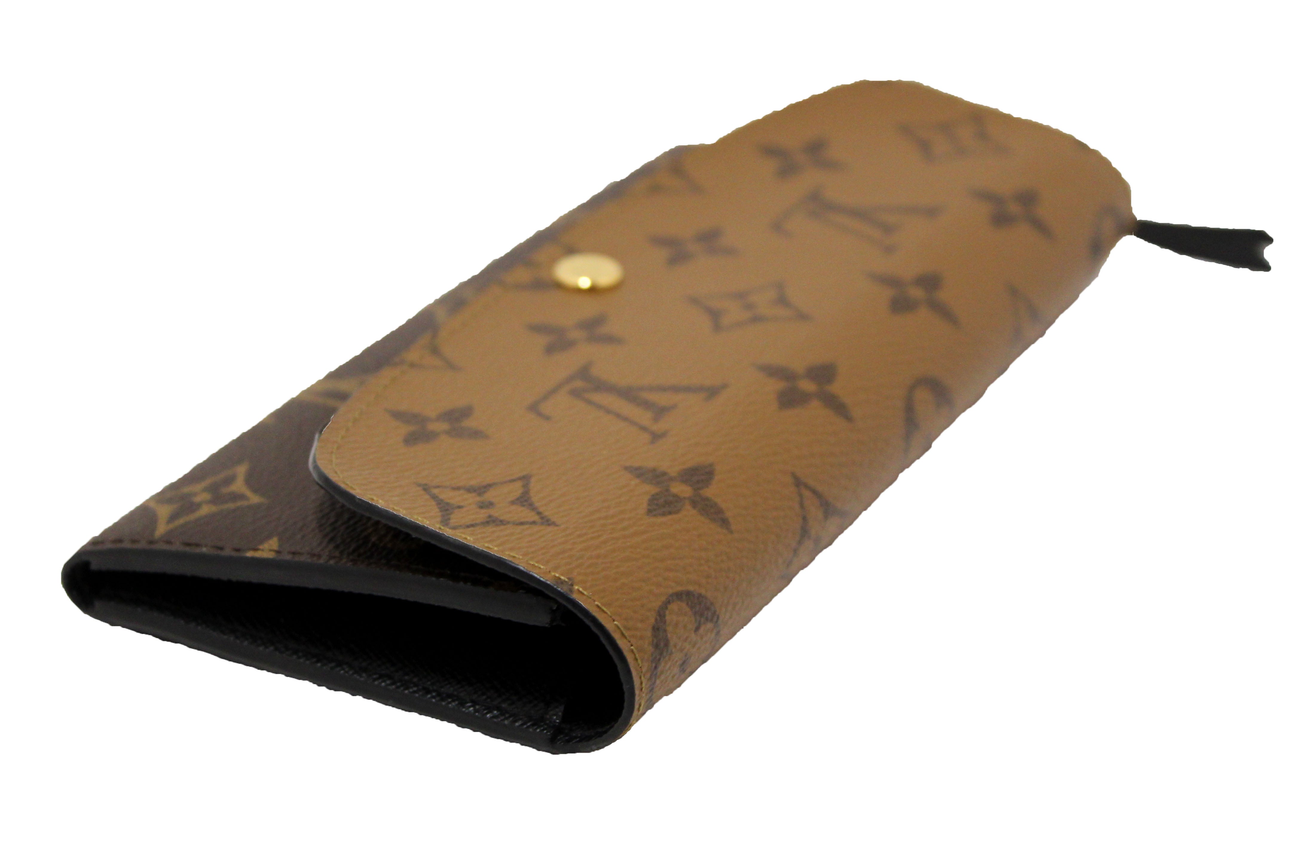 Authentic Louis Vuitton Classic Monogram and Monogram Reverse Canvas Emilie Wallet