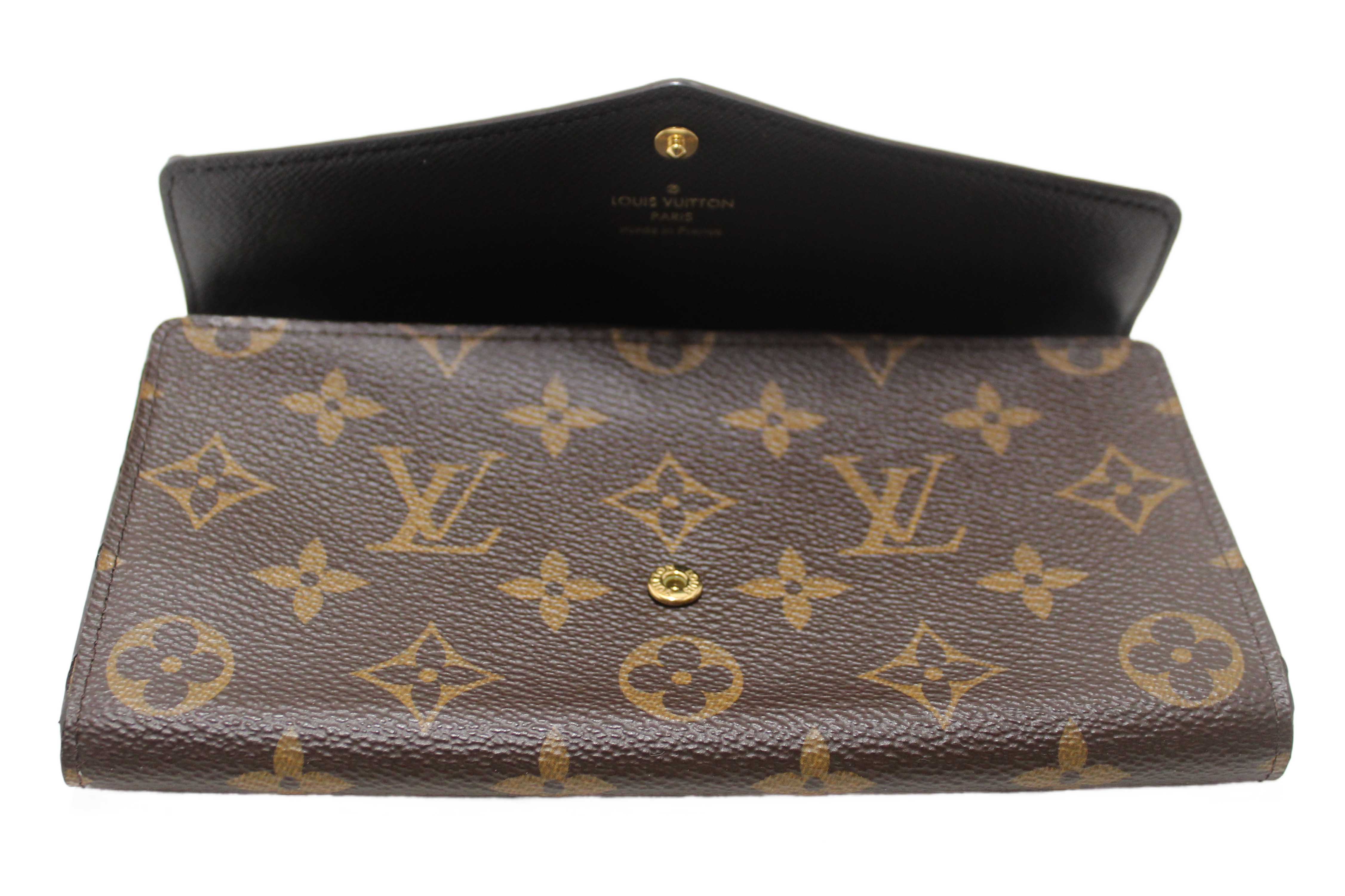 Authentic Louis Vuitton Classic Monogram and Monogram Reverse Giant Canvas Sarah Wallet