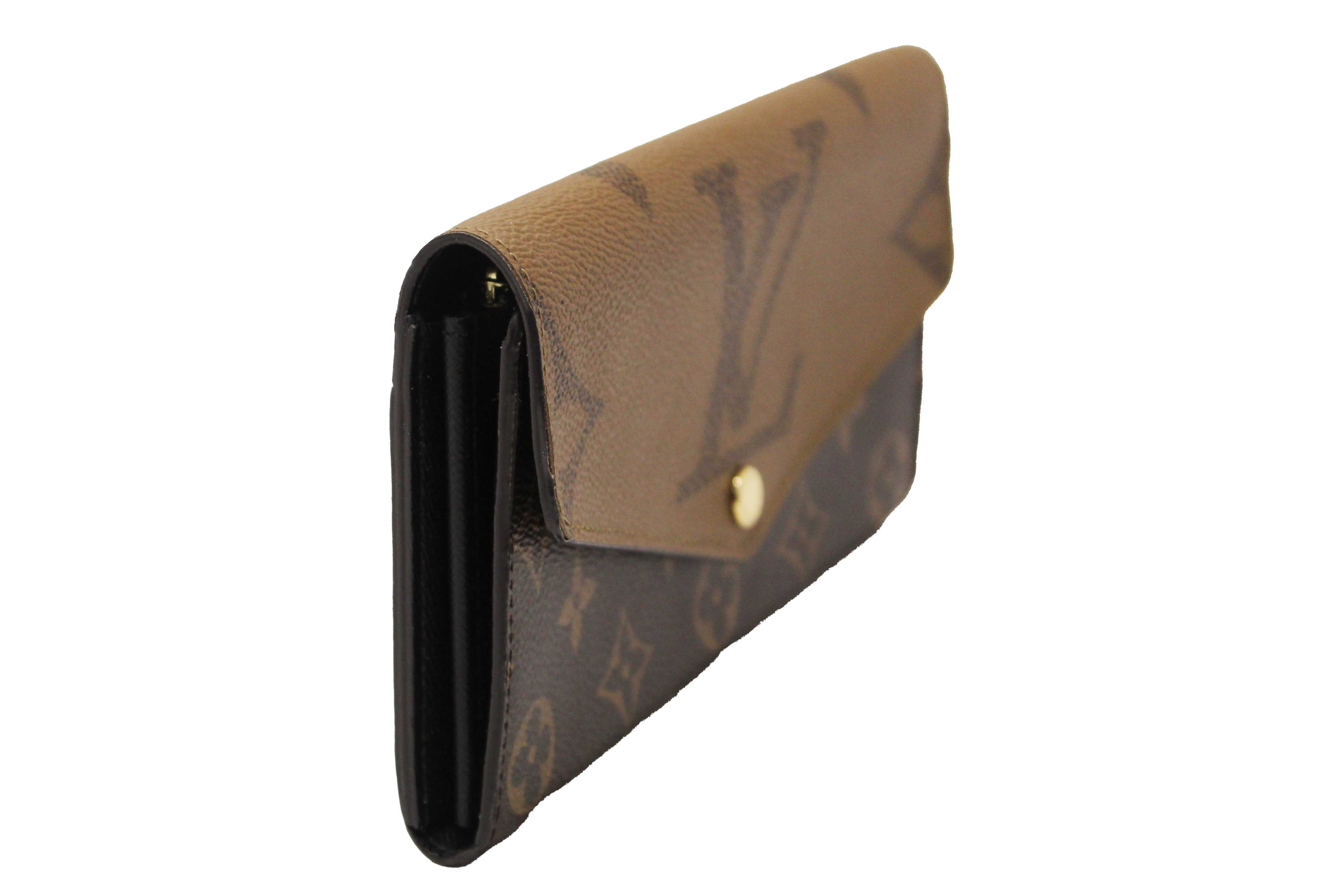 Authentic Louis Vuitton Classic Monogram and Monogram Reverse Giant Canvas Sarah Wallet