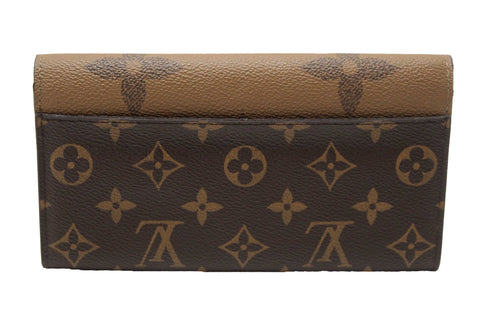 Authentic Louis Vuitton Classic Monogram and Monogram Reverse Giant Canvas Sarah Wallet