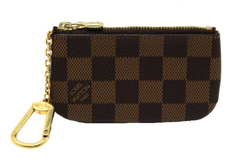 Authentic Louis Vuitton Damier Ebene Canvas Key Pouch