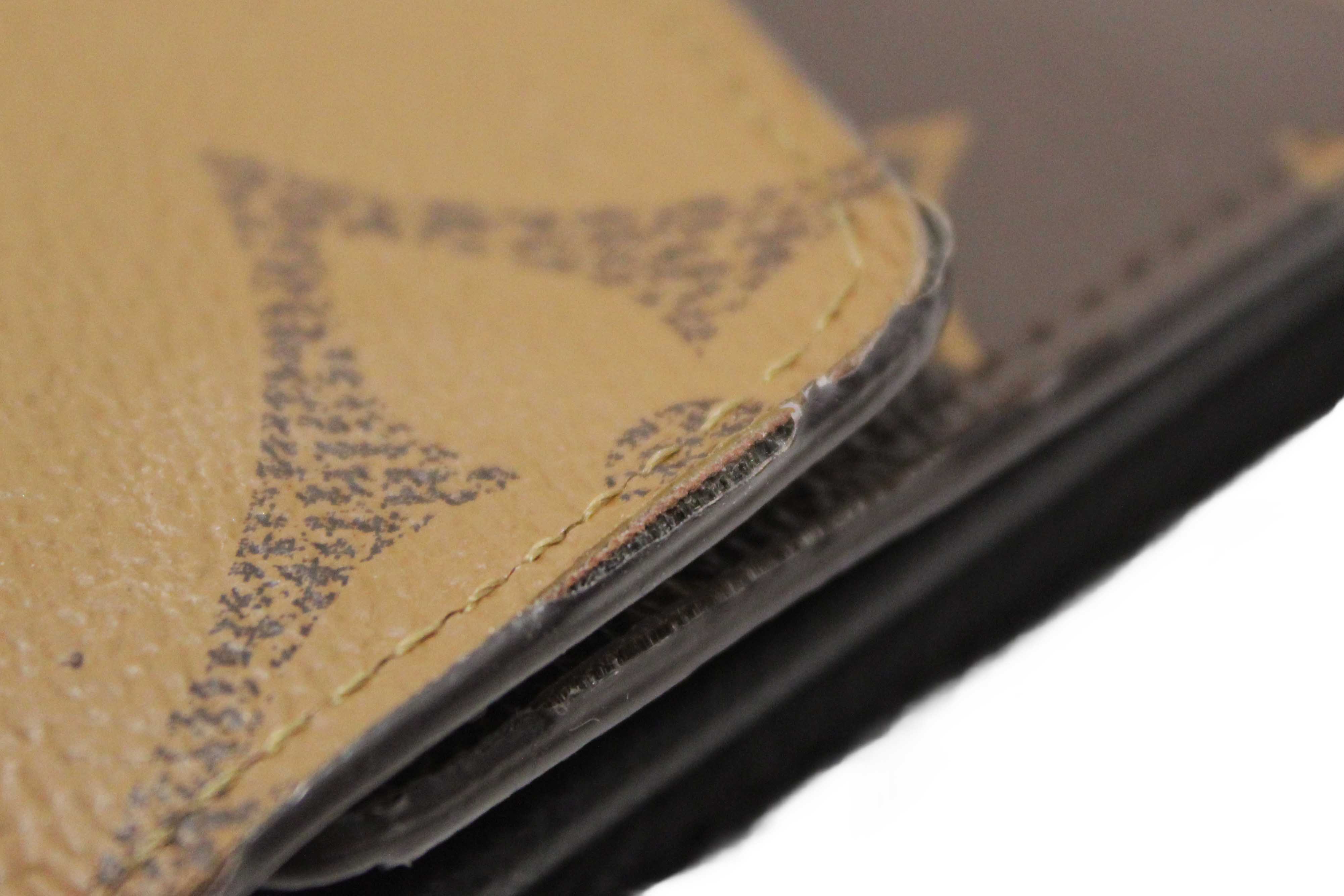 Authentic Louis Vuitton Classic Monogram and Monogram Reverse Giant Canvas Sarah Wallet