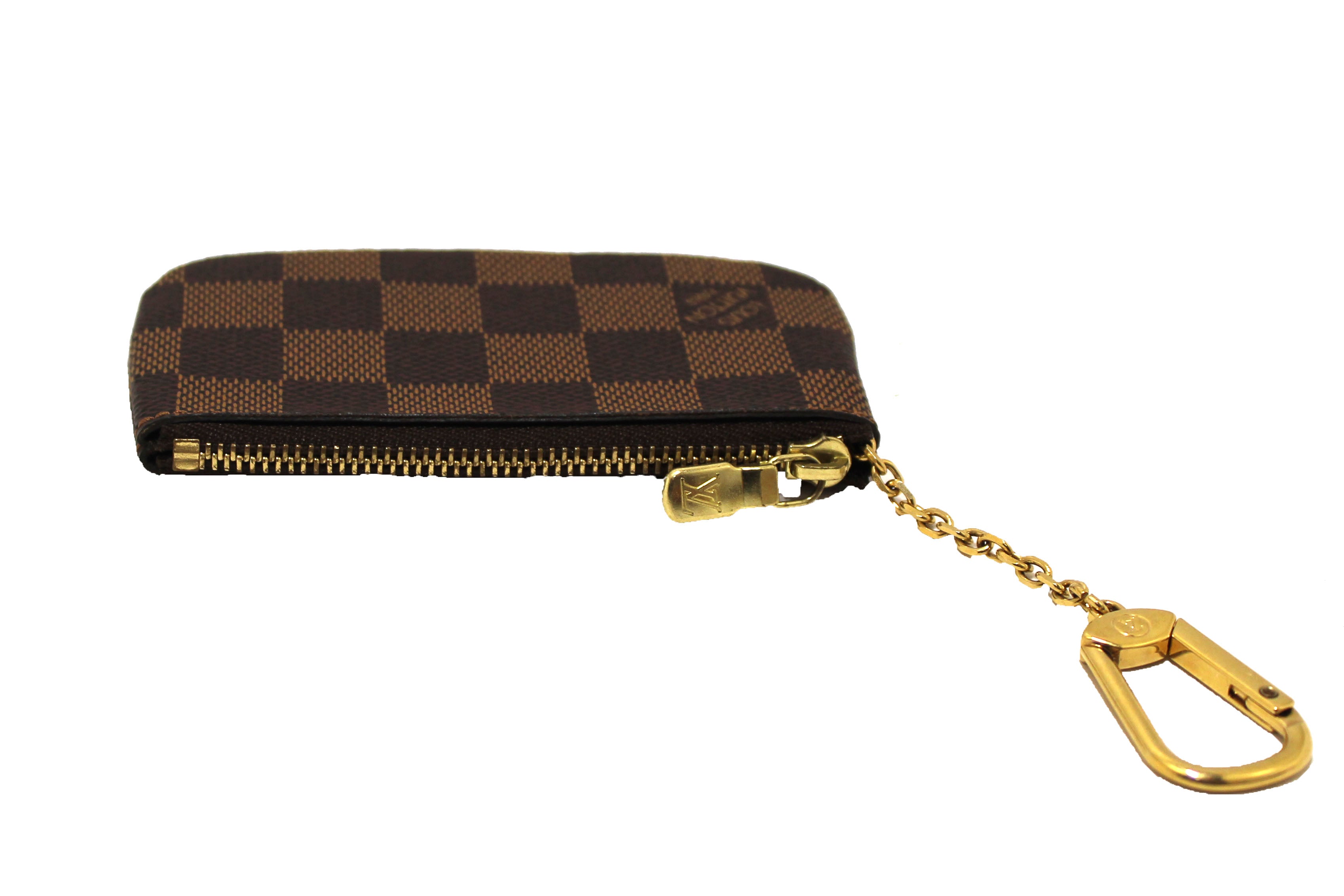 Authentic Louis Vuitton Damier Ebene Canvas Key Pouch