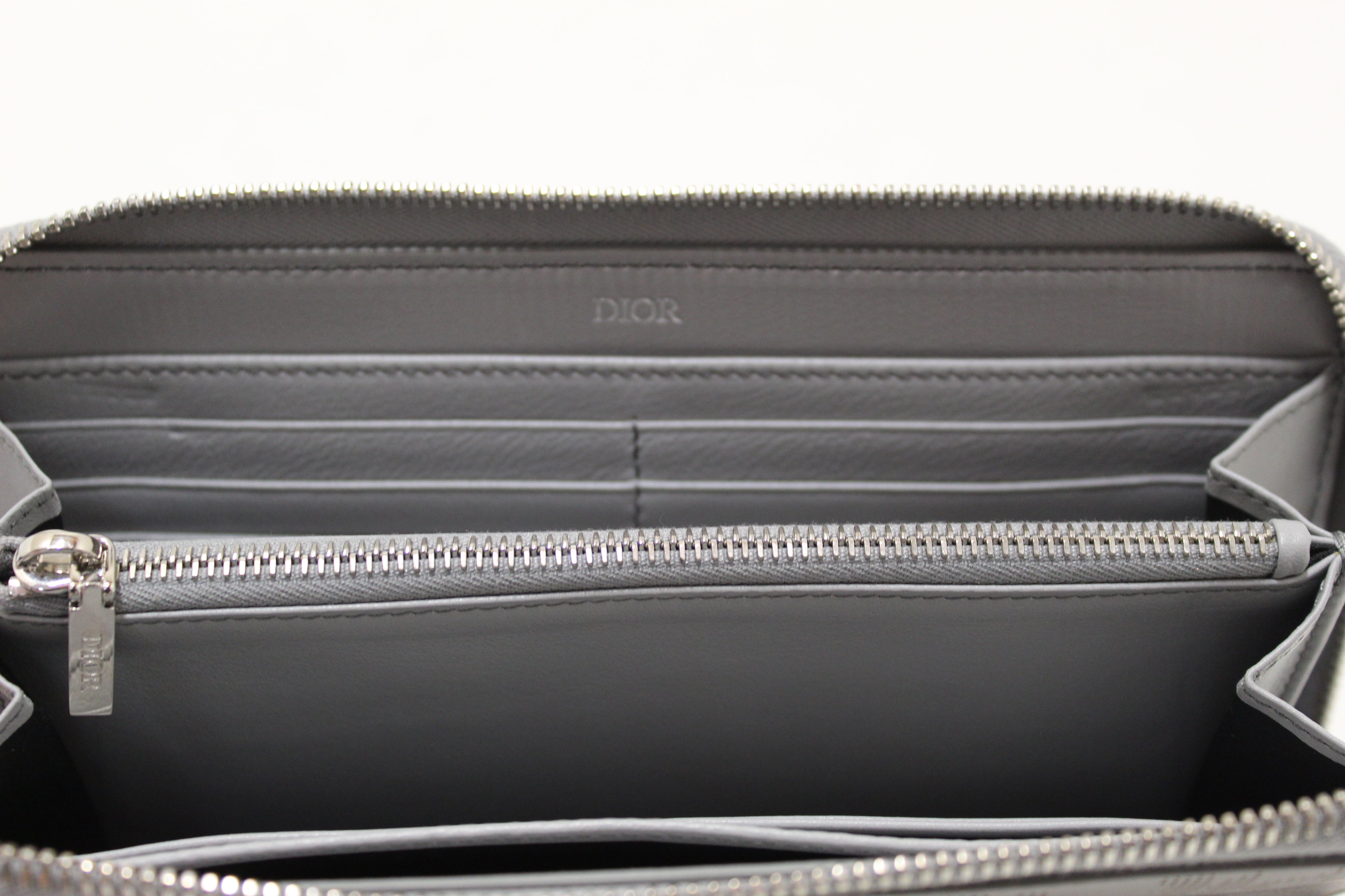 Key Holder Black Dior Oblique Galaxy Leather