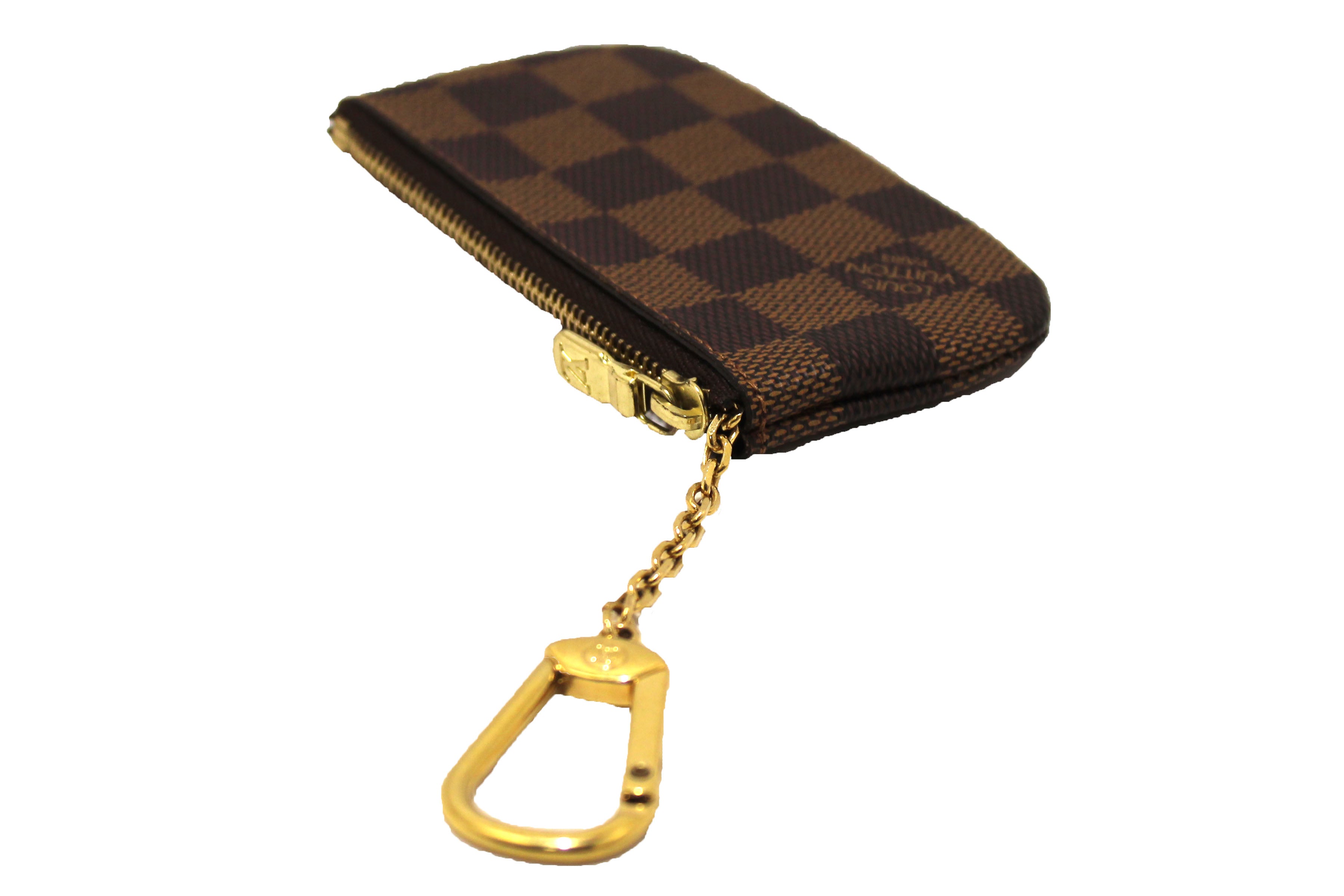 Authentic Louis Vuitton Damier Ebene Canvas Key Pouch