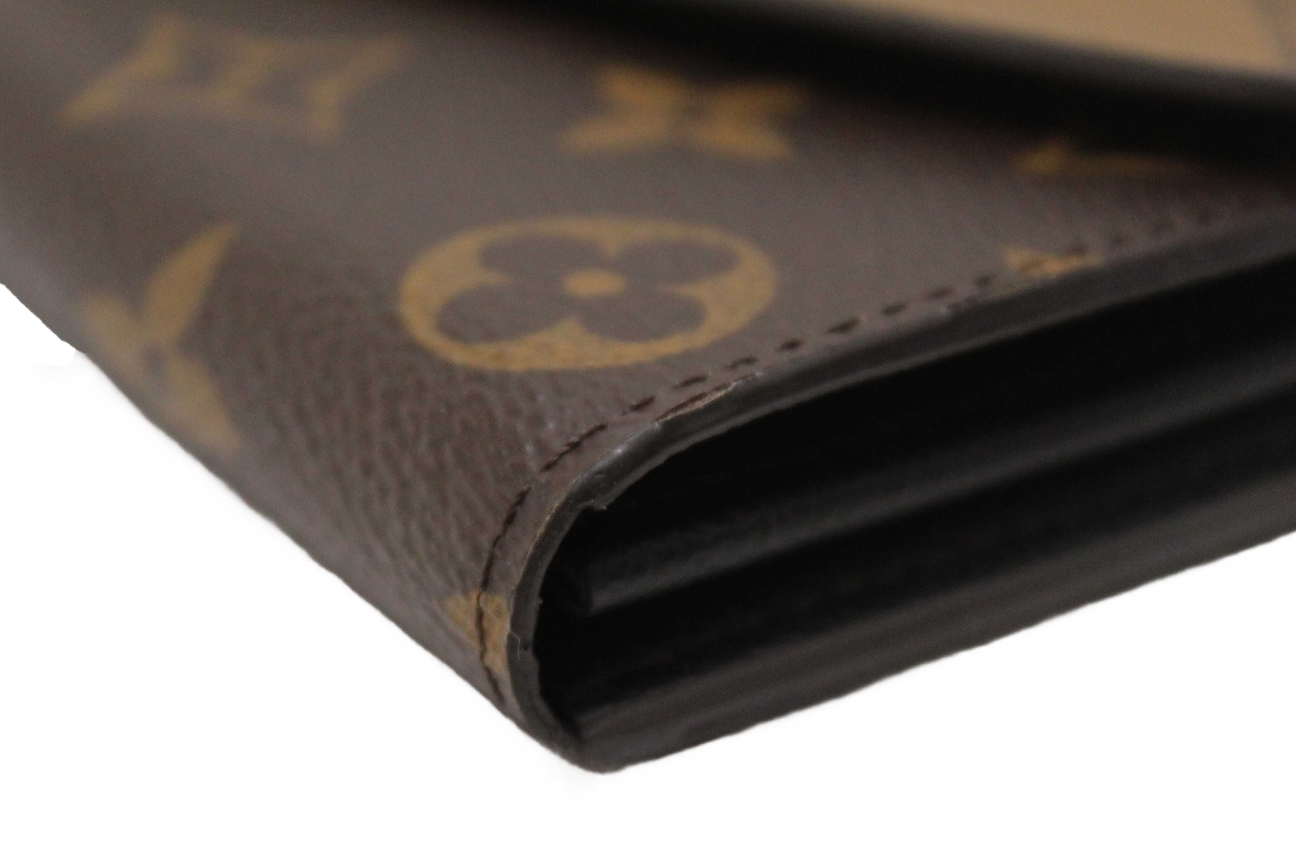 Authentic Louis Vuitton Classic Monogram and Monogram Reverse Giant Canvas Sarah Wallet