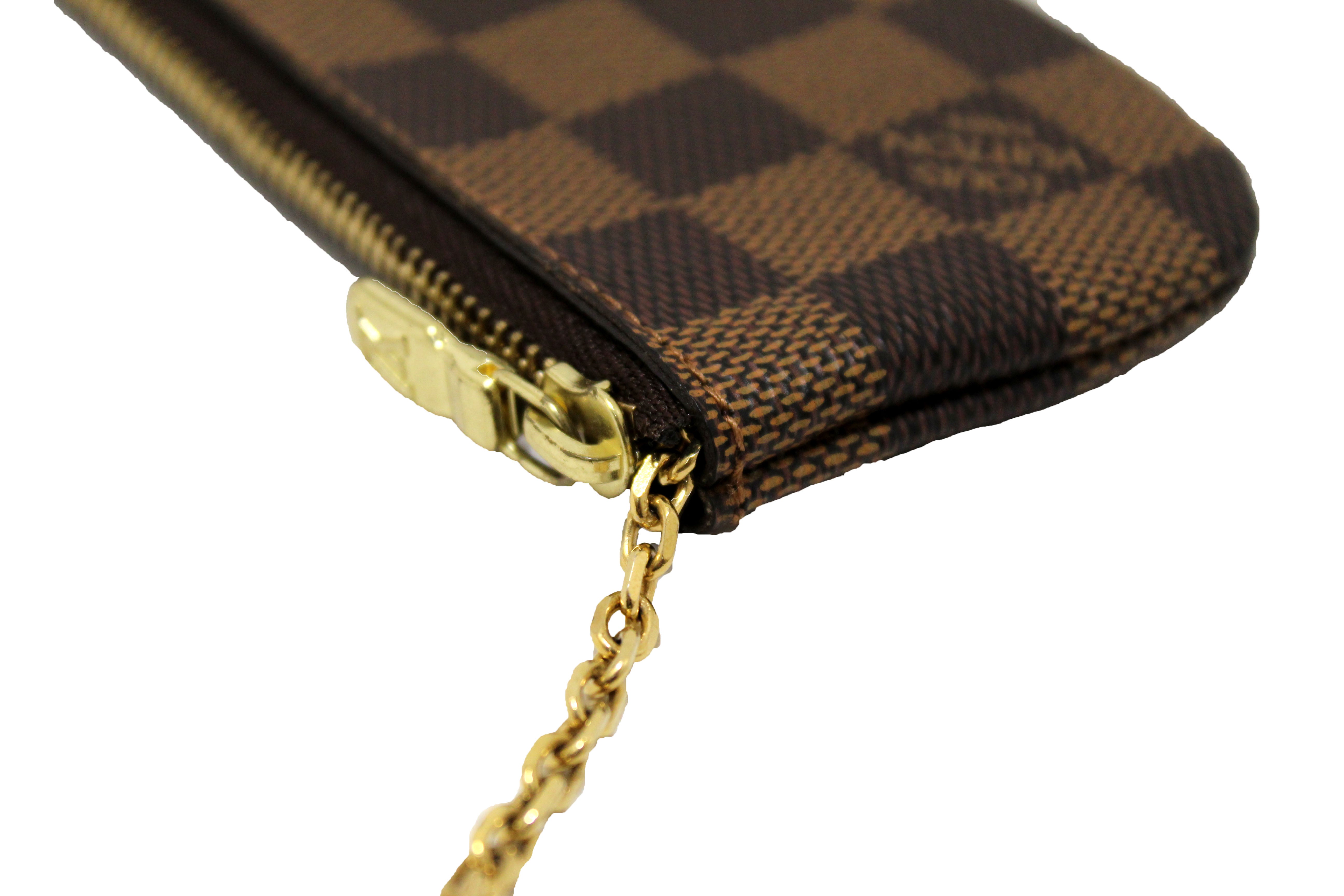 Authentic Louis Vuitton Damier Ebene Canvas Key Pouch