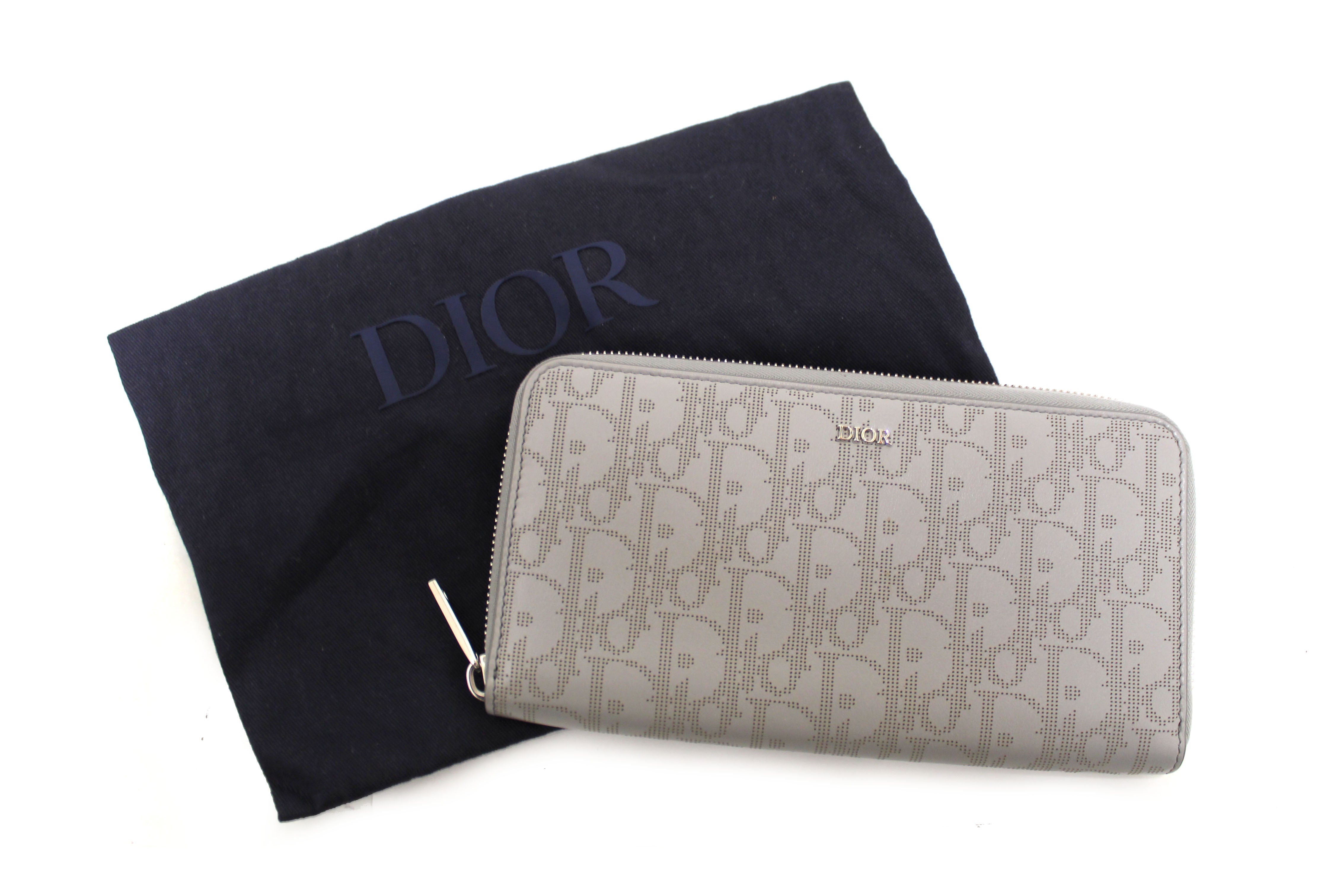 Dior Men's Oblique Galaxy Leather Compact Wallet
