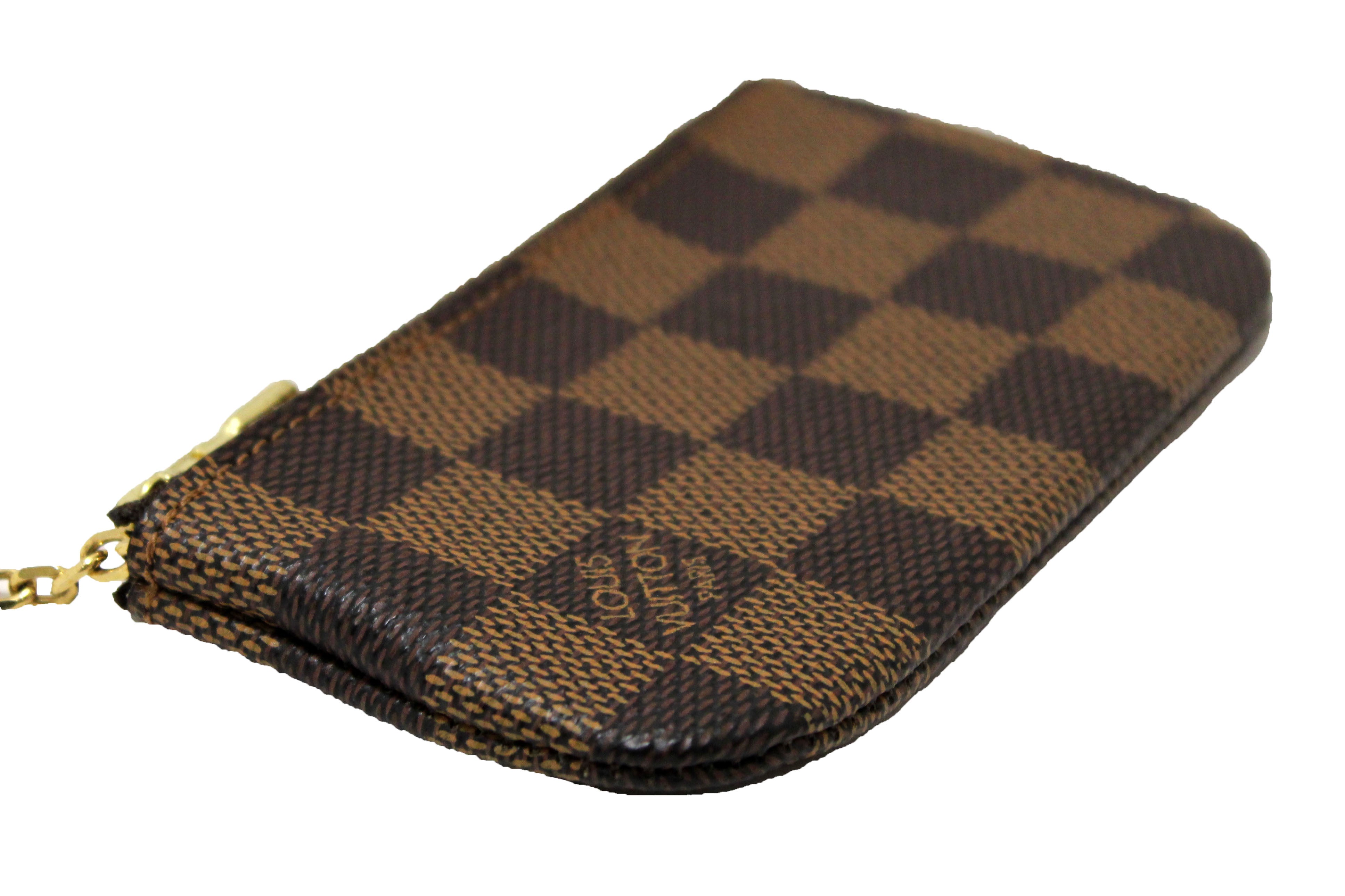 Authentic Louis Vuitton Damier Ebene Canvas Key Pouch