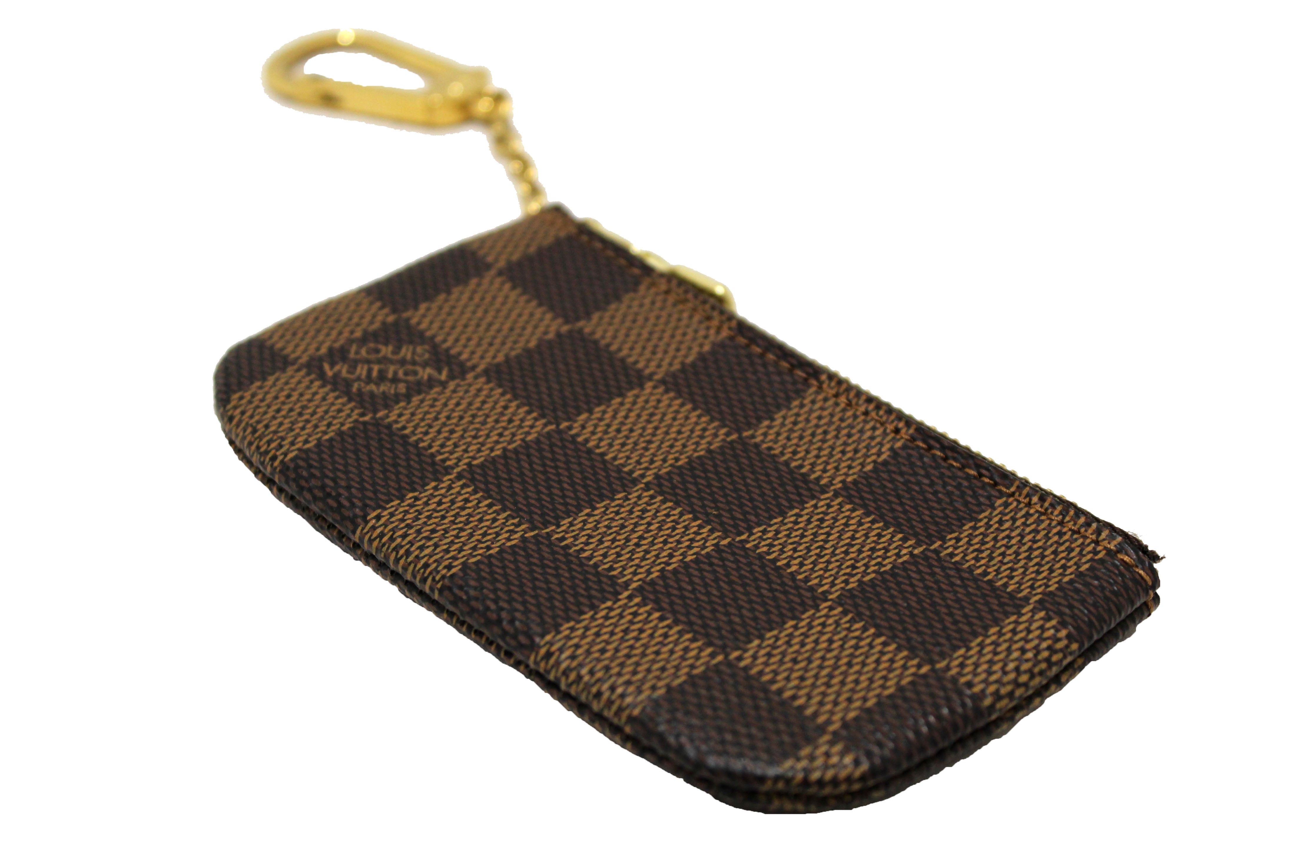 Authentic Louis Vuitton Damier Ebene Canvas Key Pouch