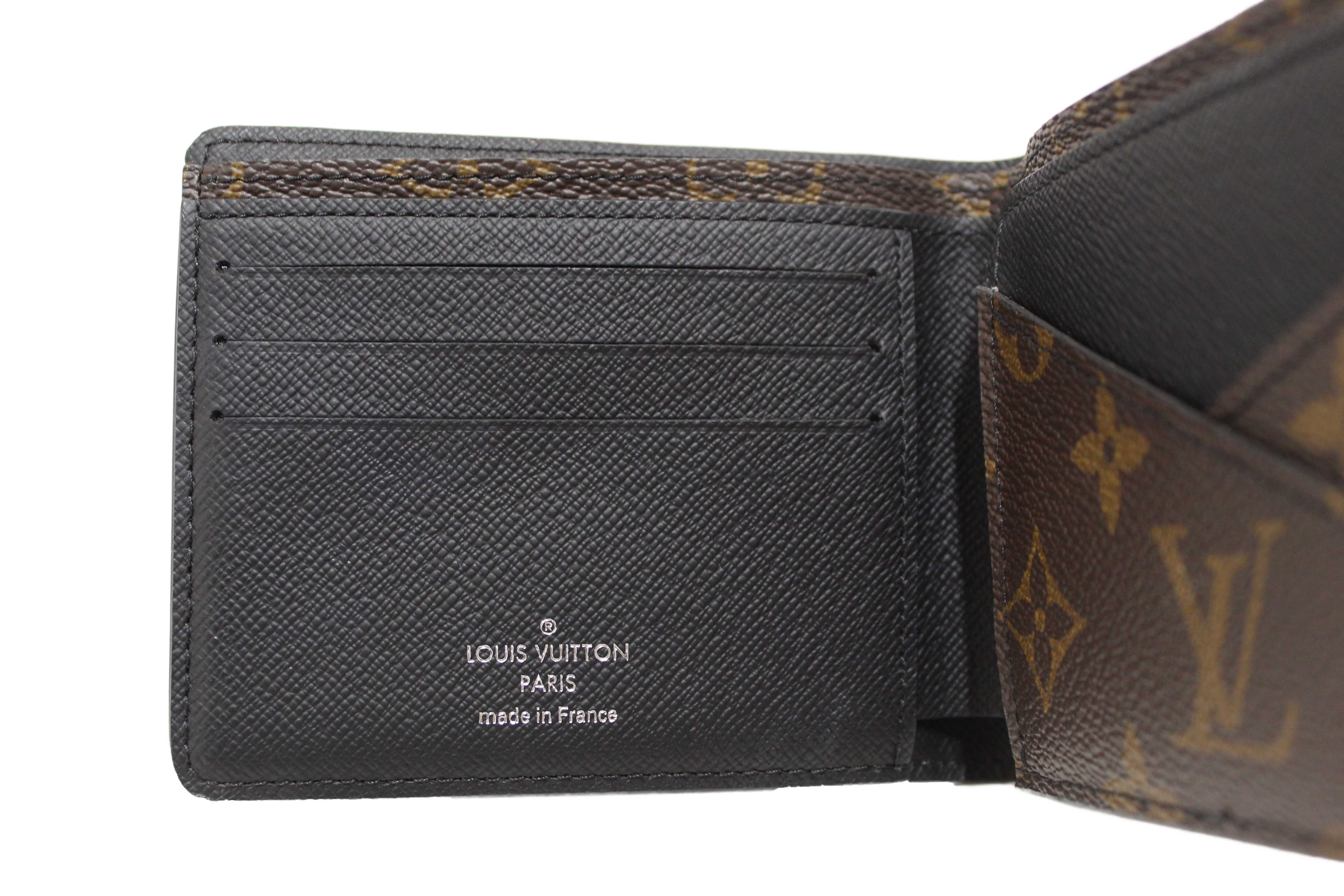 Authentic Louis Vuitton Monogram Macassar Canvas Men's Multiple Wallet