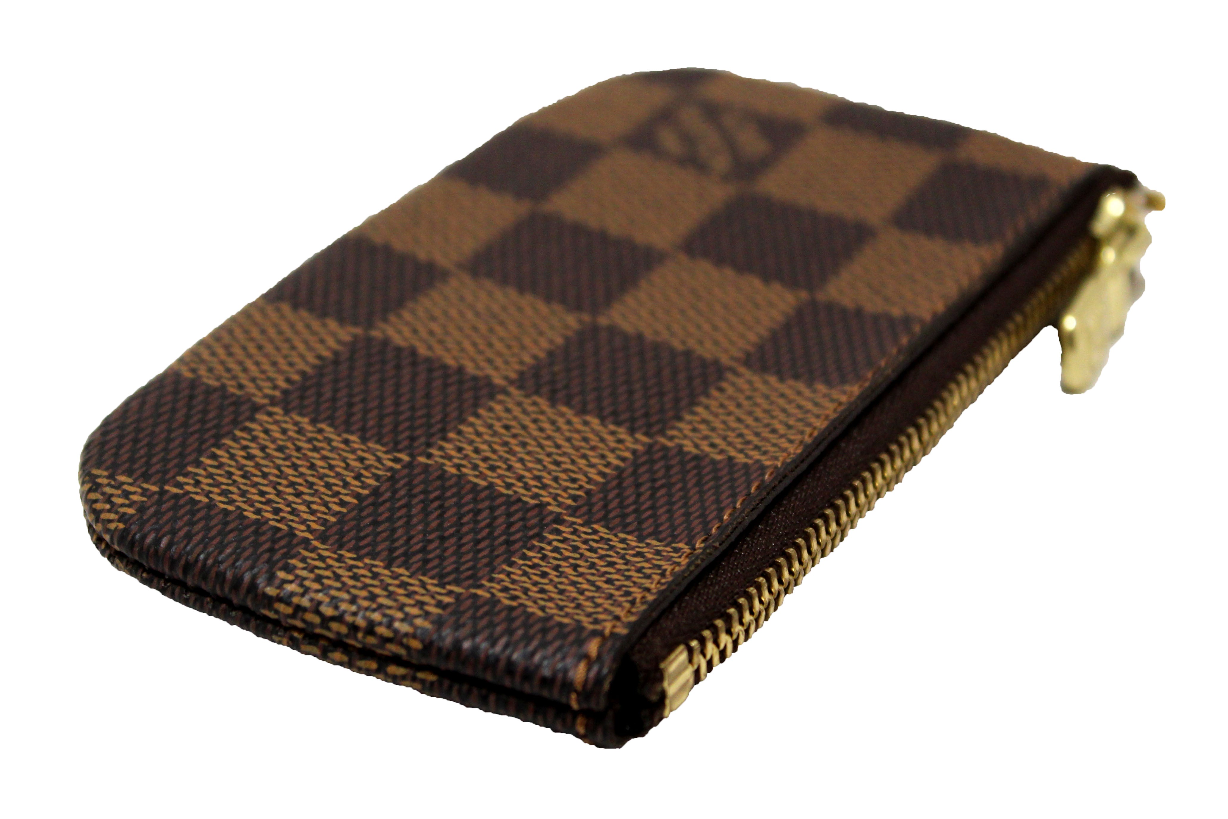 Authentic Louis Vuitton Damier Ebene Canvas Key Pouch