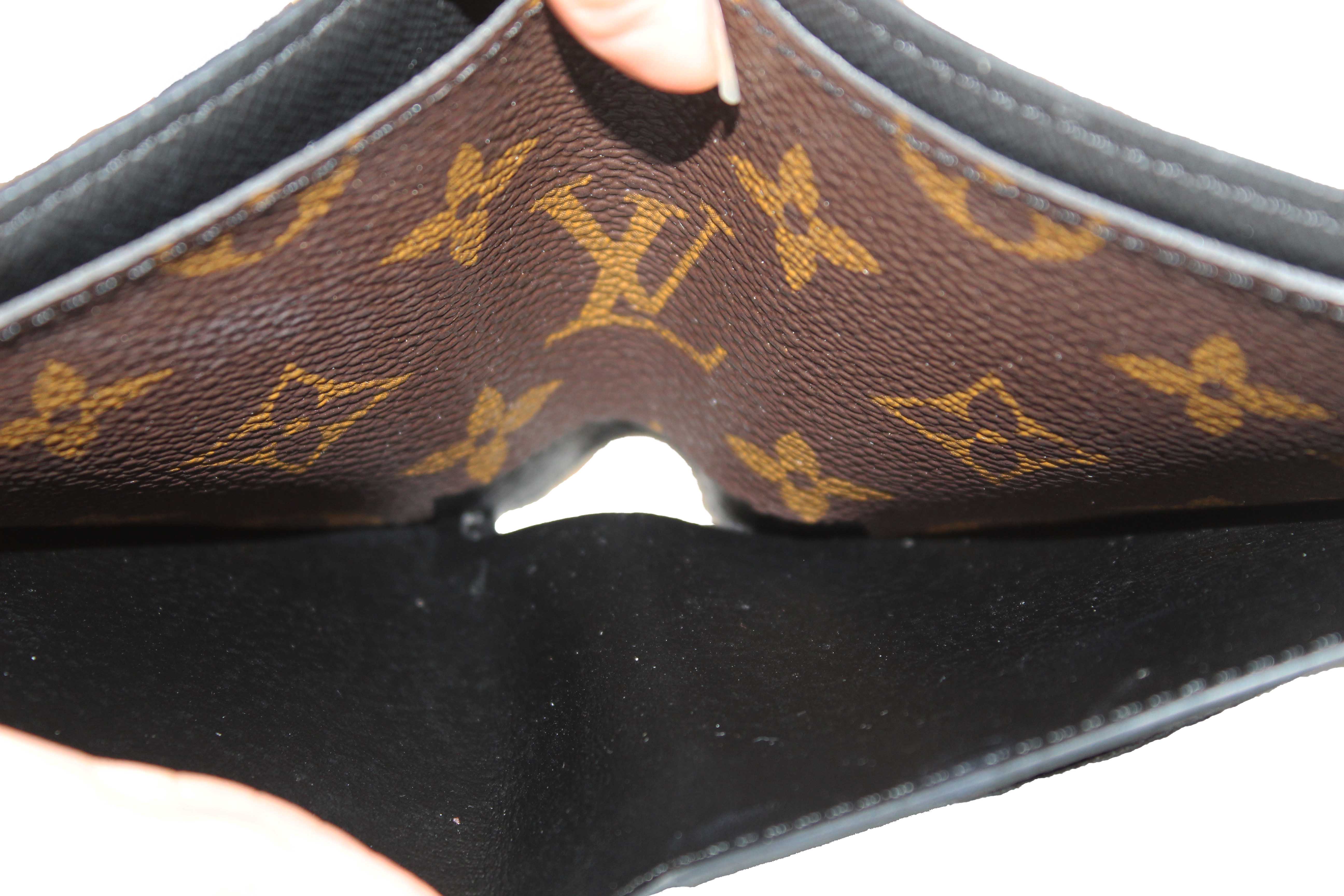 Authentic Louis Vuitton Monogram Macassar Canvas Men's Multiple Wallet