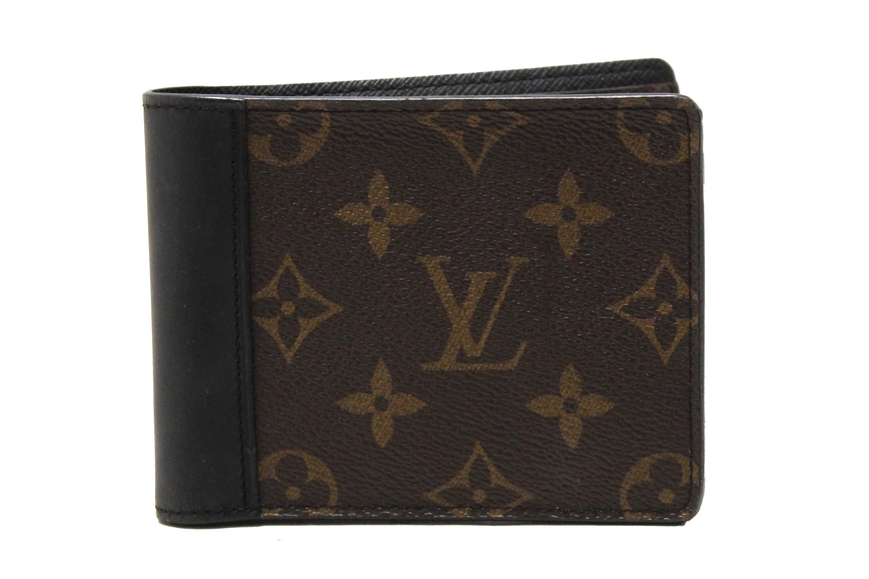 Authentic Louis Vuitton Monogram Macassar Canvas Men's Multiple Wallet