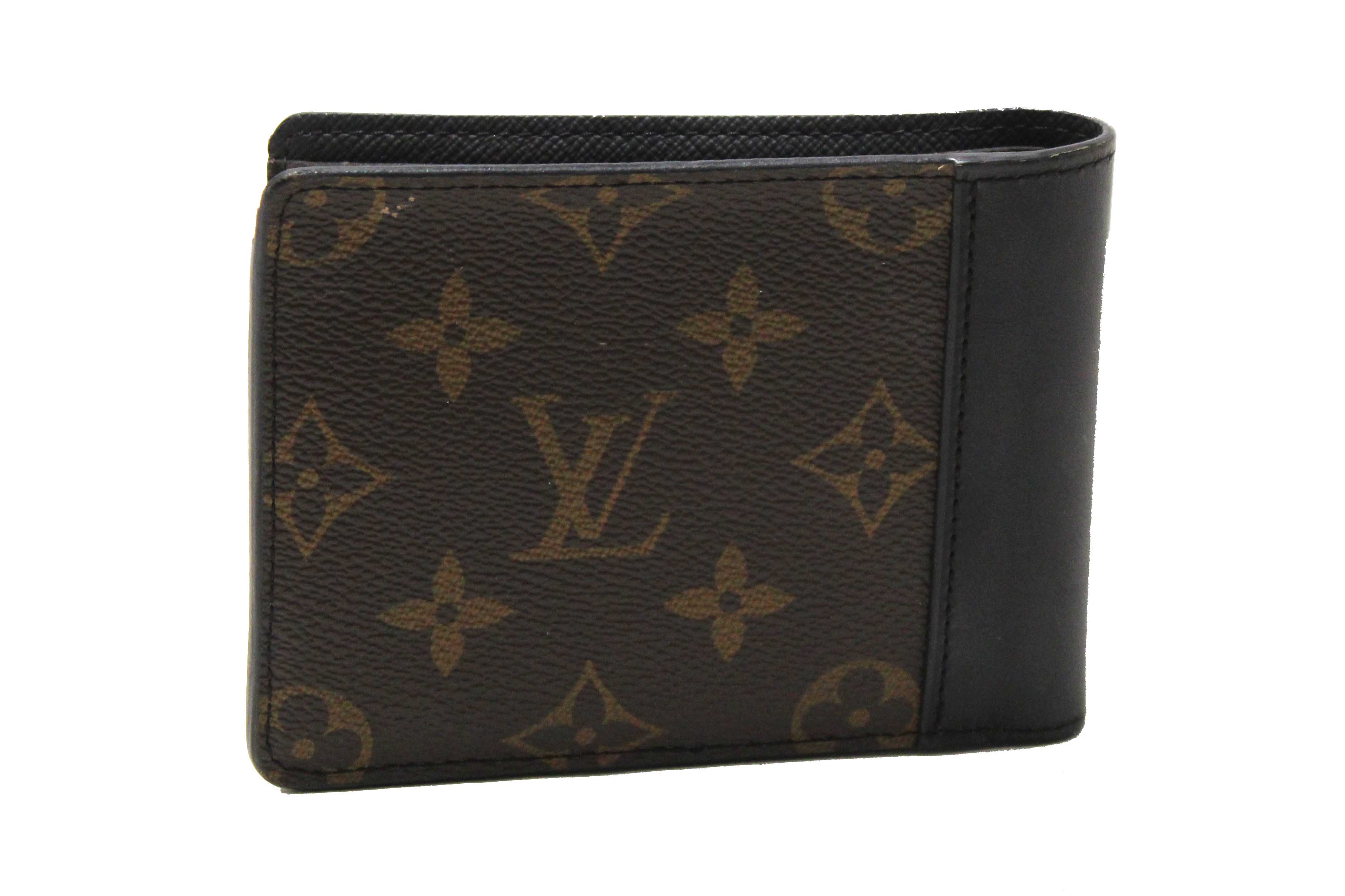 Authentic Louis Vuitton Monogram Macassar Canvas Men's Multiple Wallet