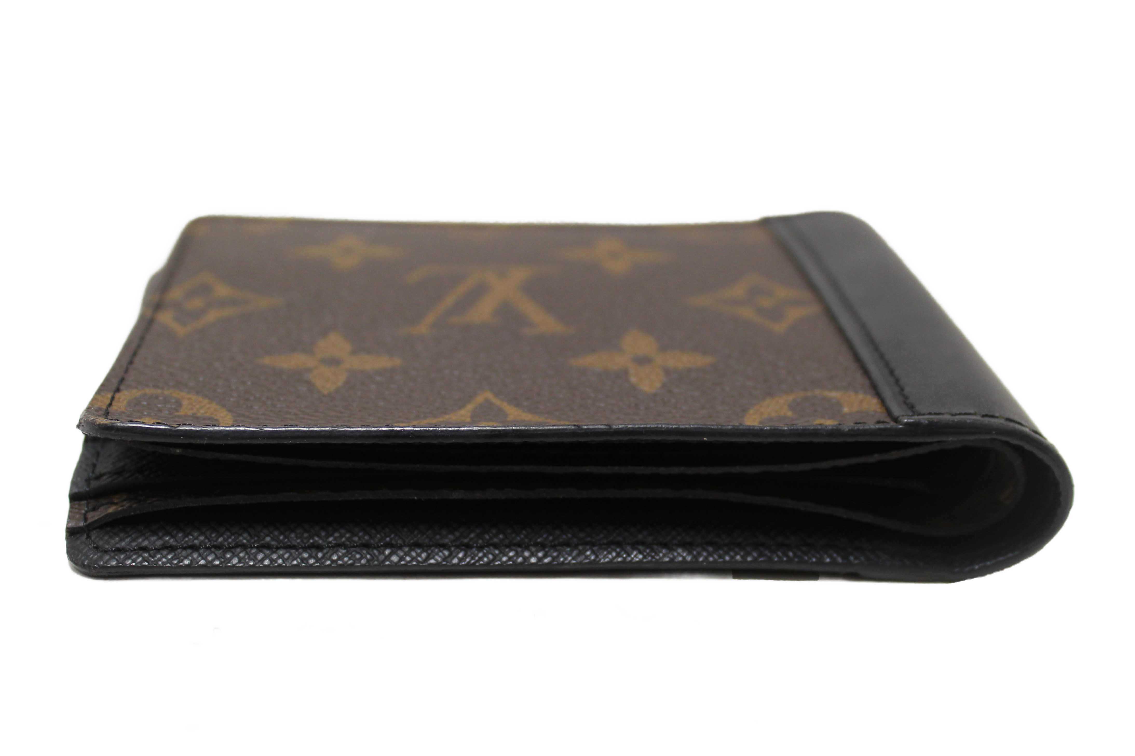Authentic Louis Vuitton Monogram Macassar Canvas Men's Multiple Wallet