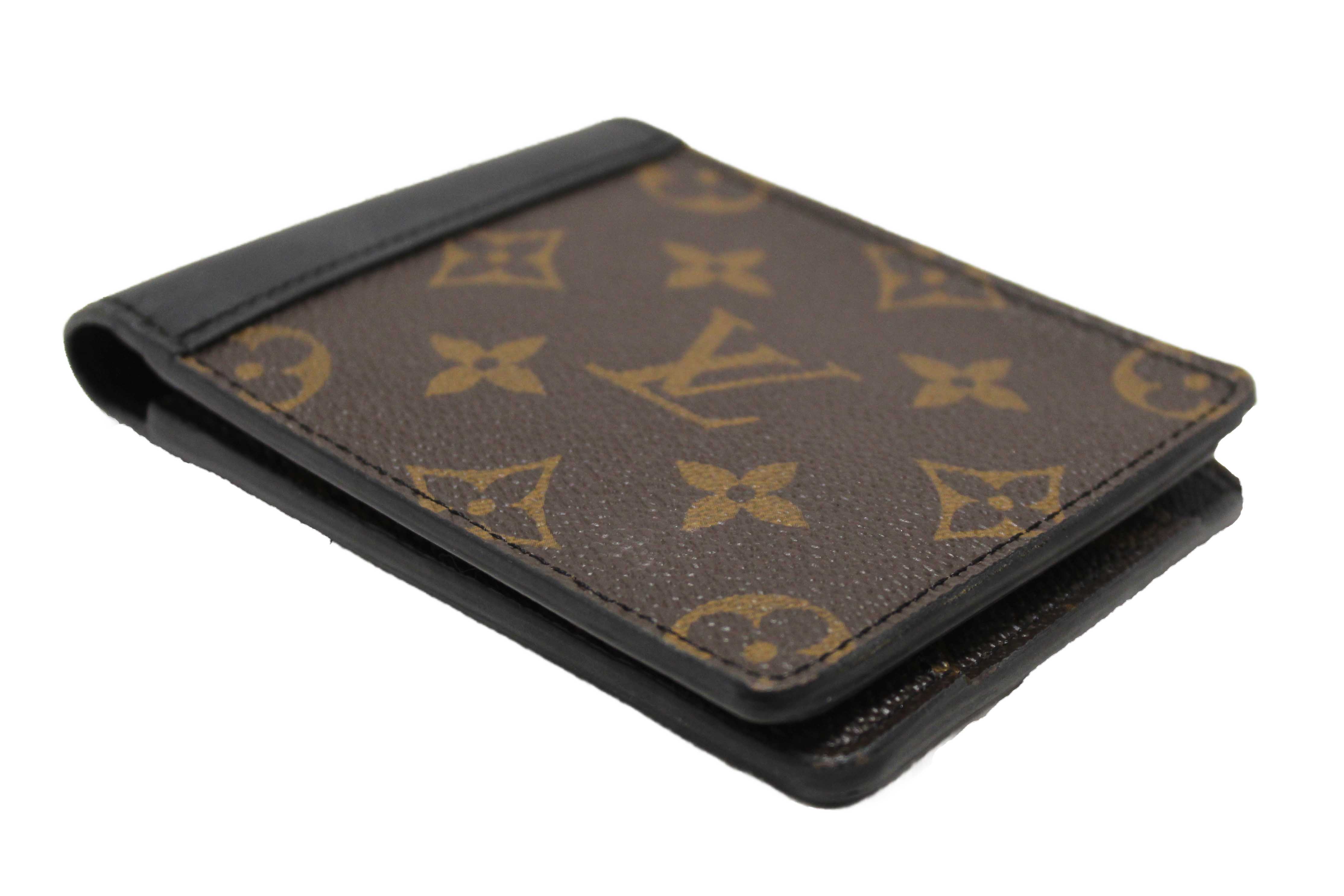 Authentic Louis Vuitton Monogram Macassar Canvas Men's Multiple Wallet