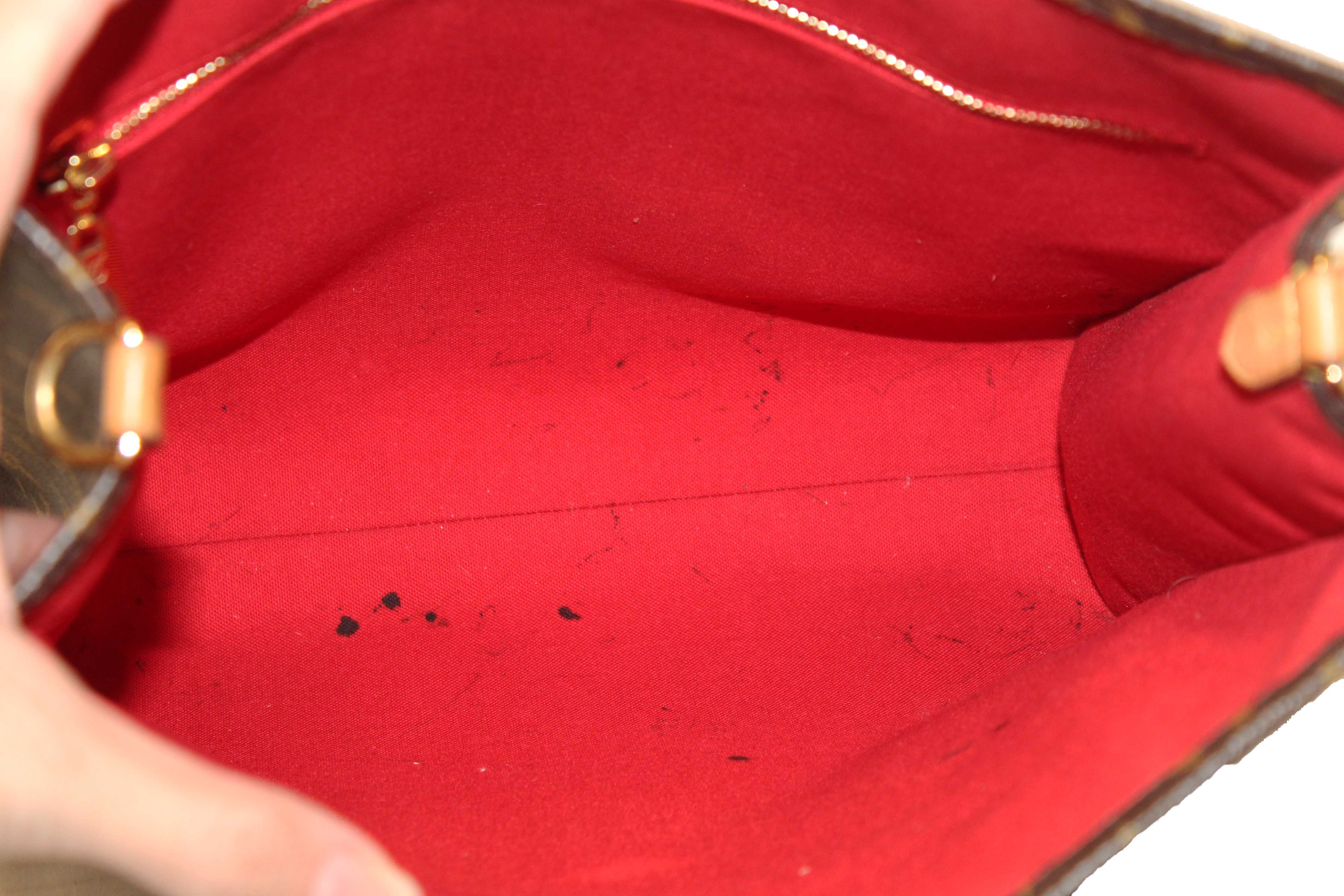 Authentic Louis Vuitton Classic Monogram Sac Plat PM Shoulder Tote