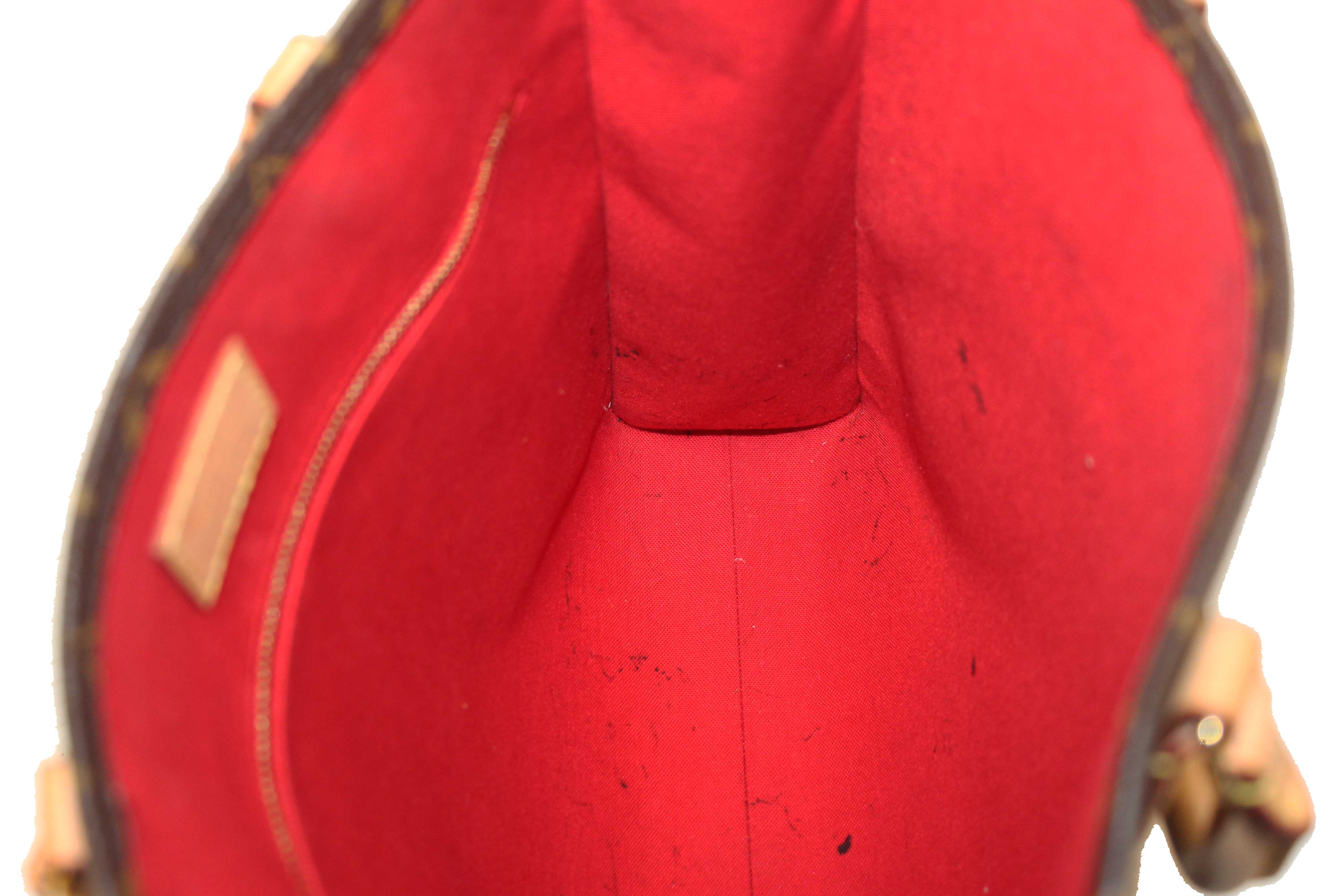 Authentic Louis Vuitton Classic Monogram Sac Plat PM Shoulder Tote