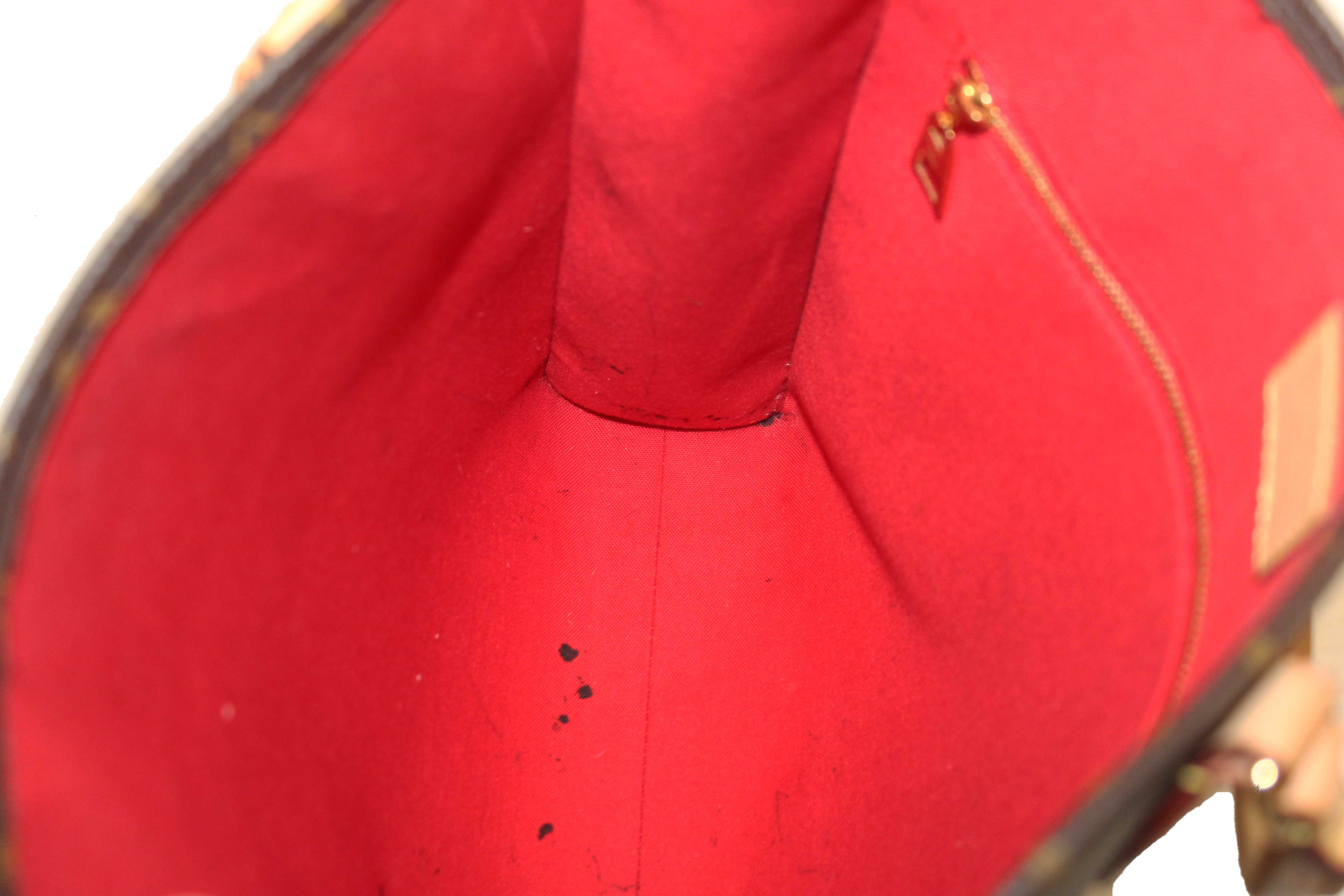 Authentic Louis Vuitton Classic Monogram Sac Plat PM Shoulder Tote