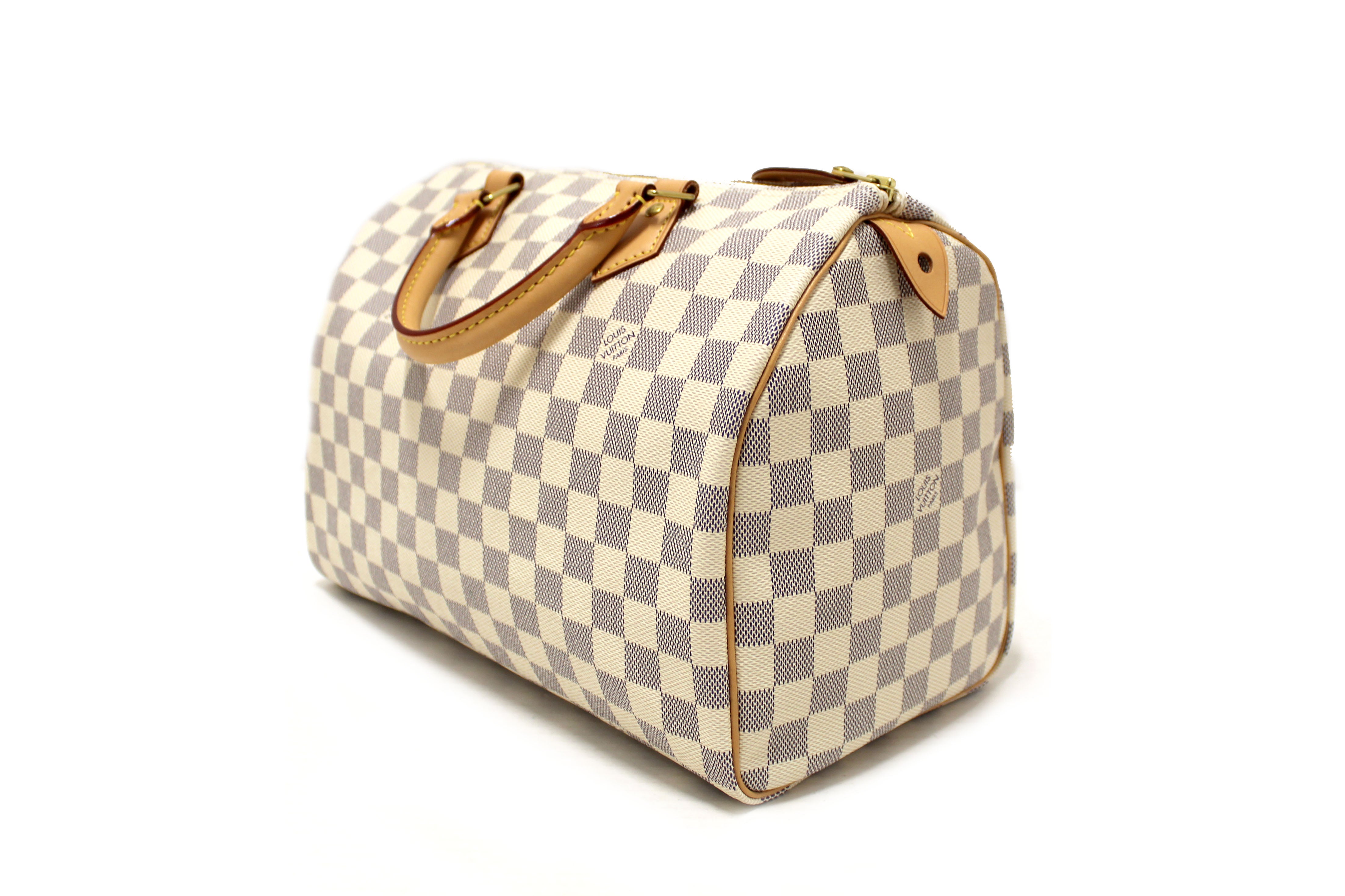 Authentic Louis Vuitton Damier Azur Canvas Speedy 30 Handbag