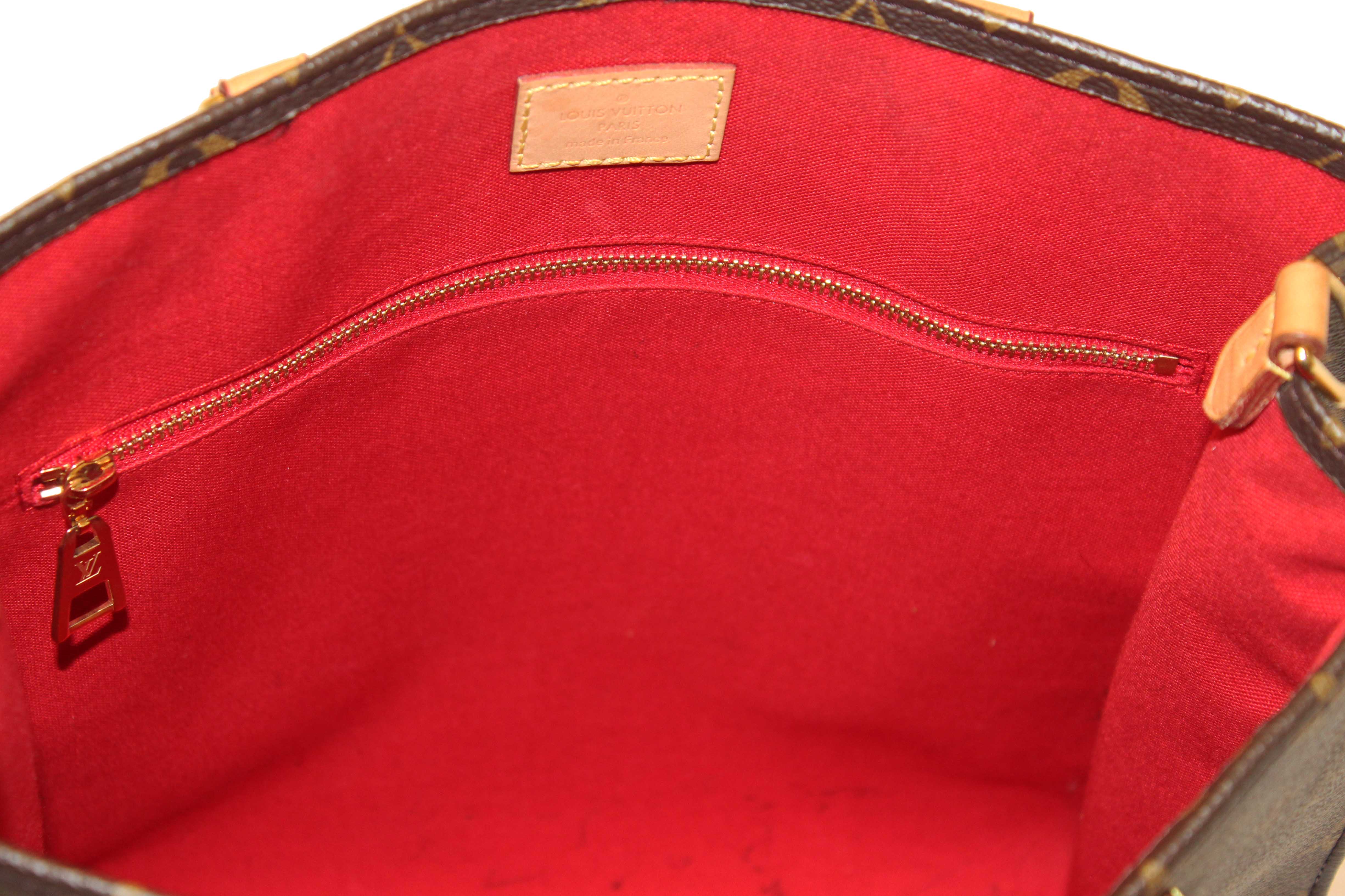 Authentic Louis Vuitton Classic Monogram Sac Plat PM Shoulder Tote