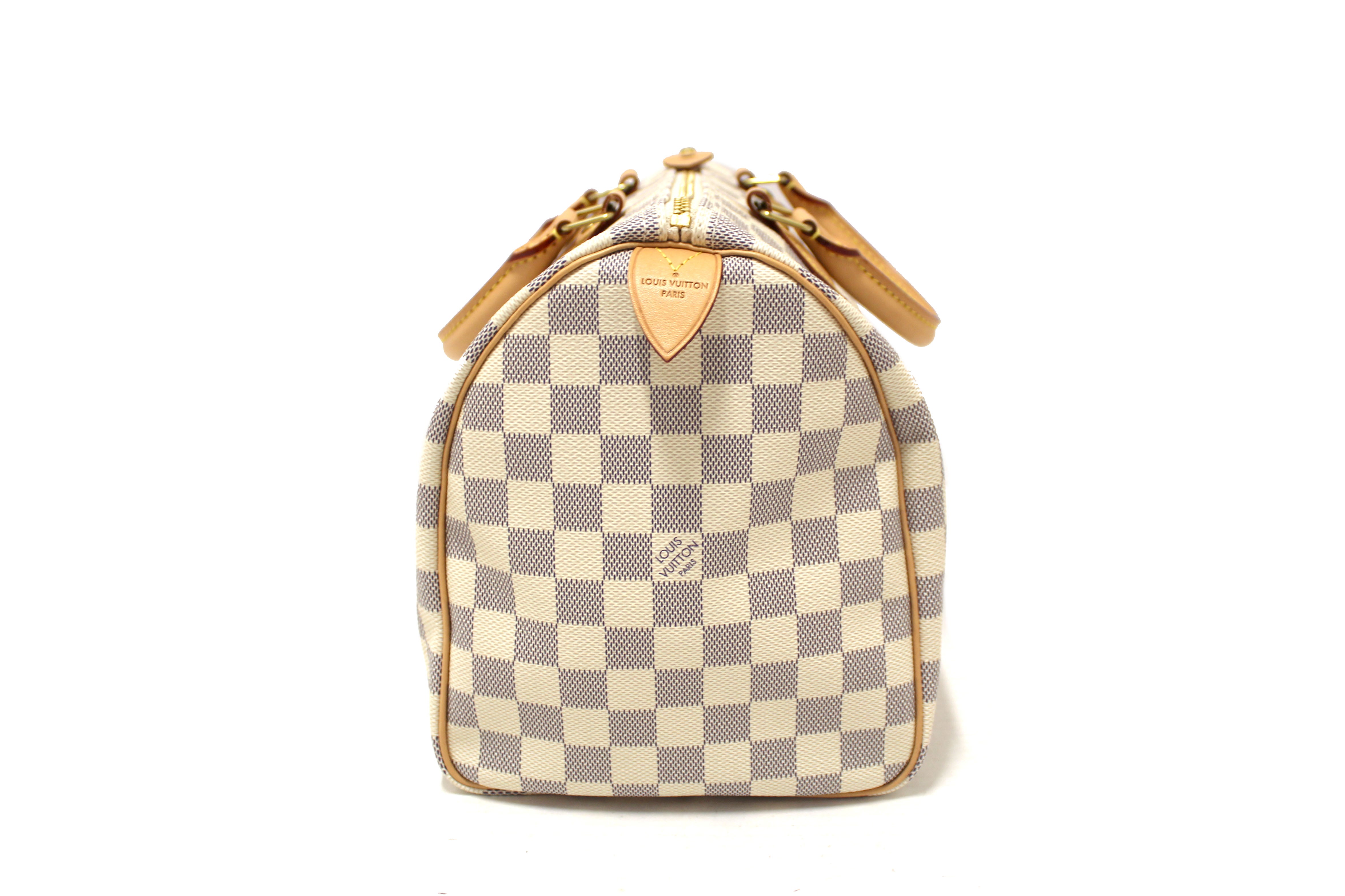 Authentic Louis Vuitton Damier Azur Canvas Speedy 30 Handbag