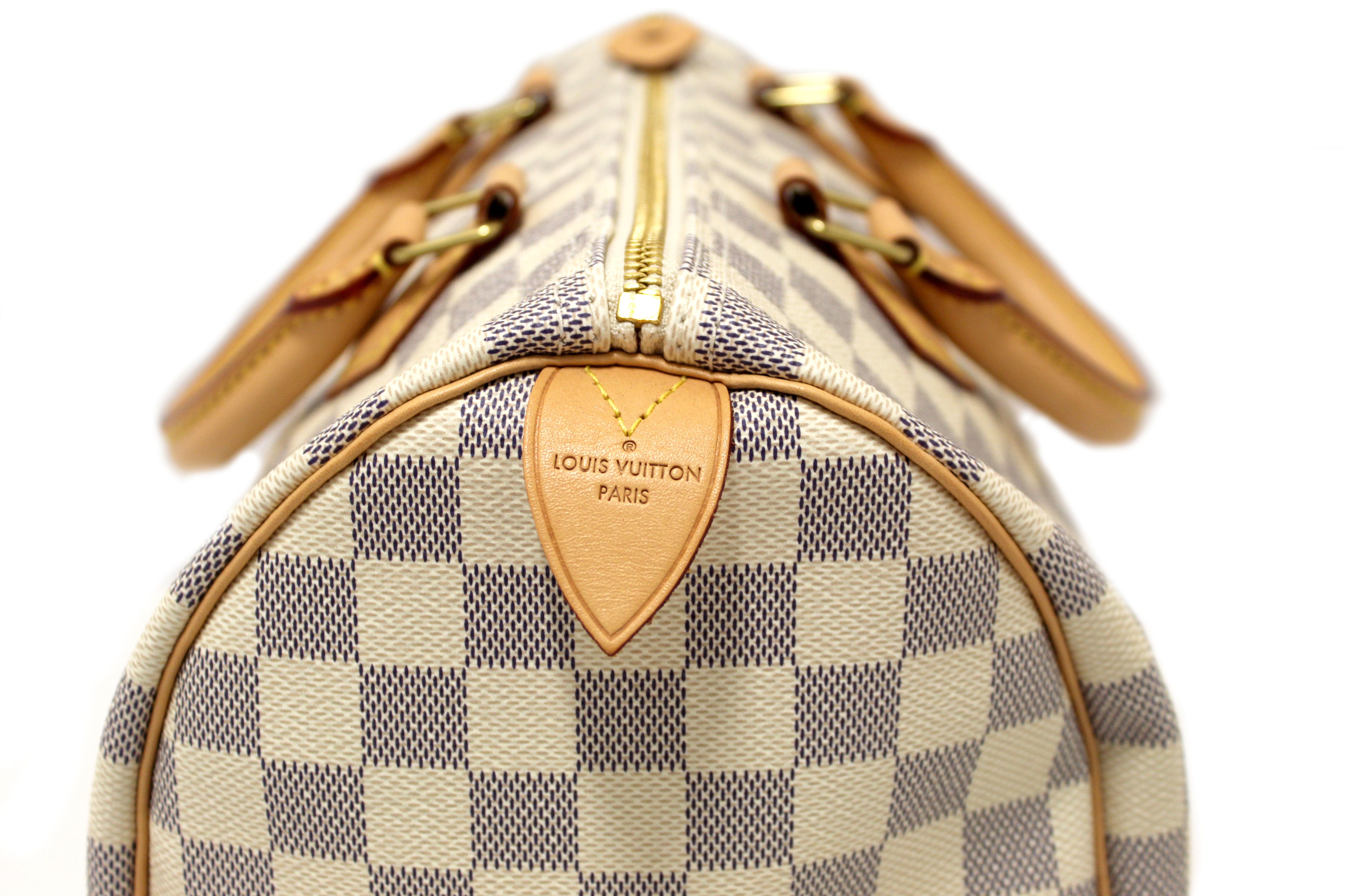 Authentic Louis Vuitton Damier Azur Canvas Speedy 30 Handbag