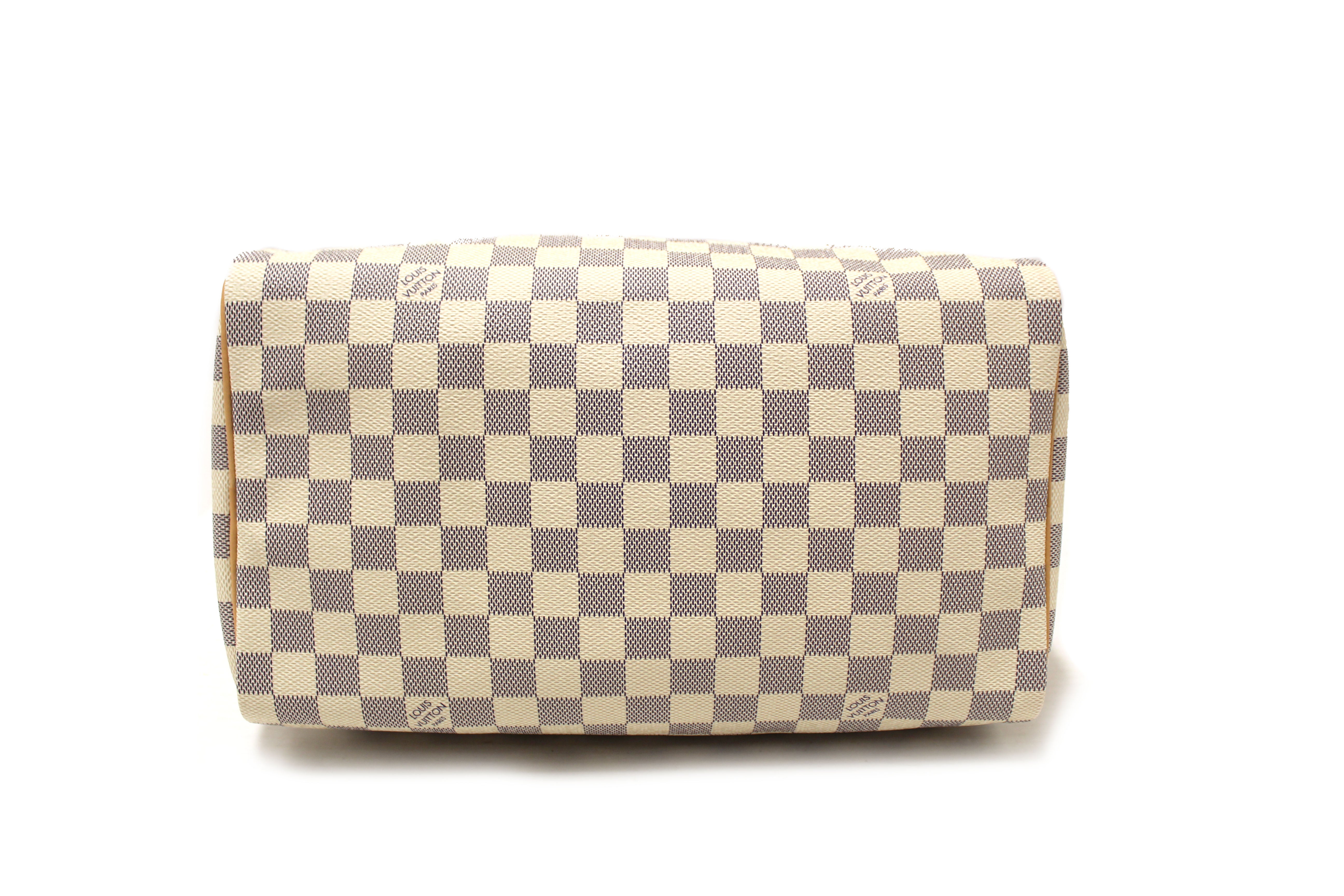 Authentic Louis Vuitton Damier Azur Canvas Speedy 30 Handbag