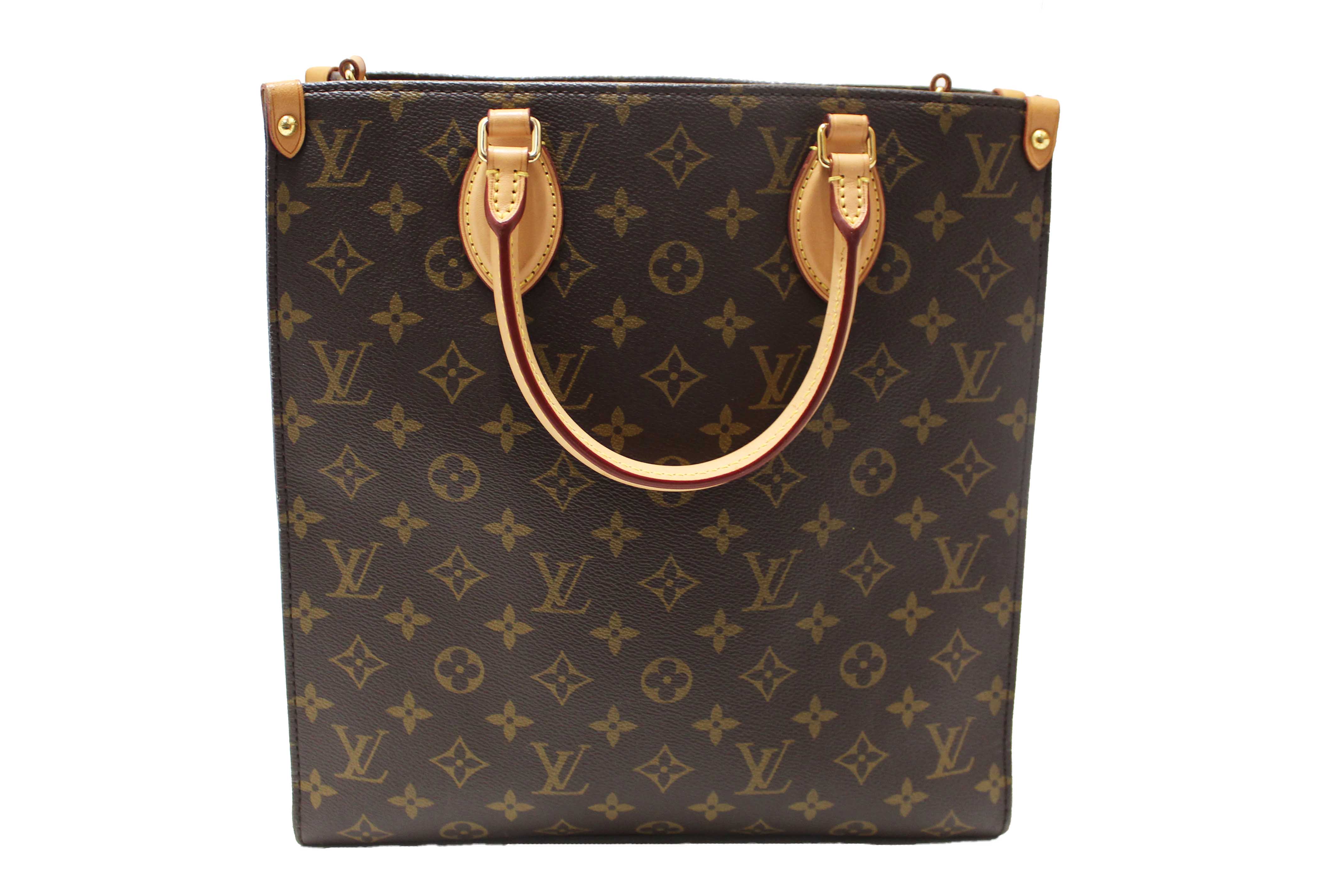 Authentic Louis Vuitton Classic Monogram Sac Plat PM Shoulder Tote