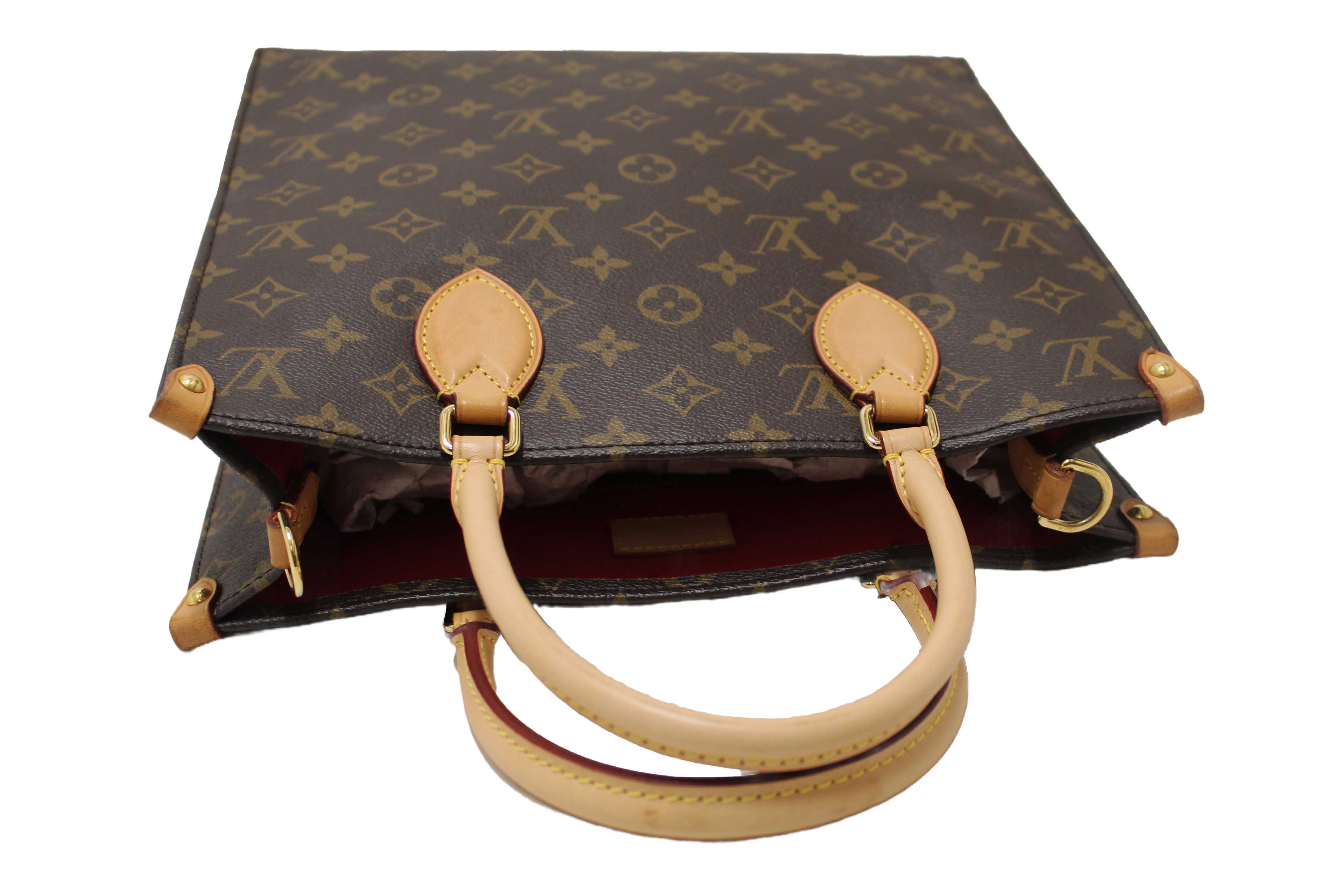 Authentic Louis Vuitton Classic Monogram Sac Plat PM Shoulder Tote
