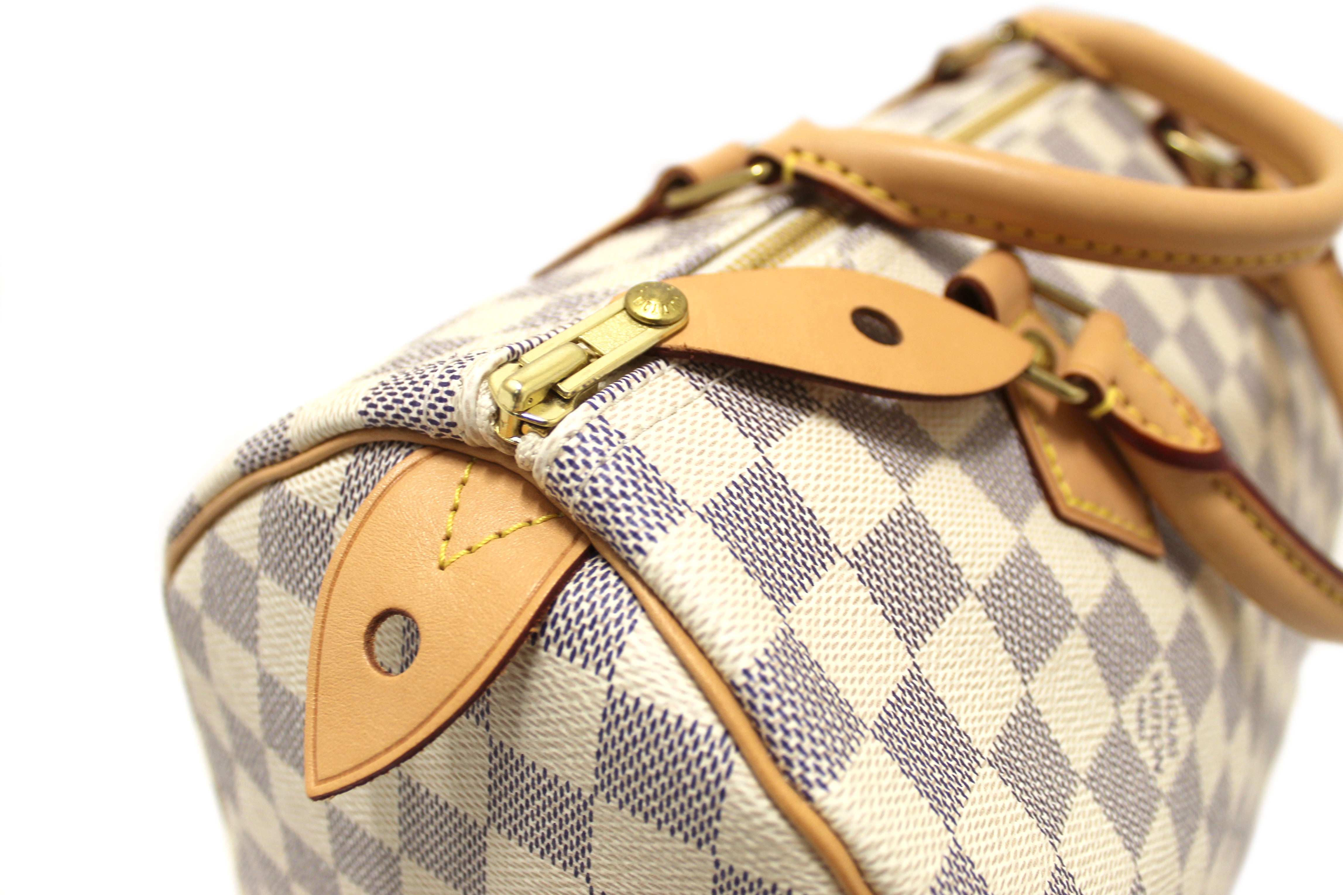 Authentic Louis Vuitton Damier Azur Canvas Speedy 30 Handbag