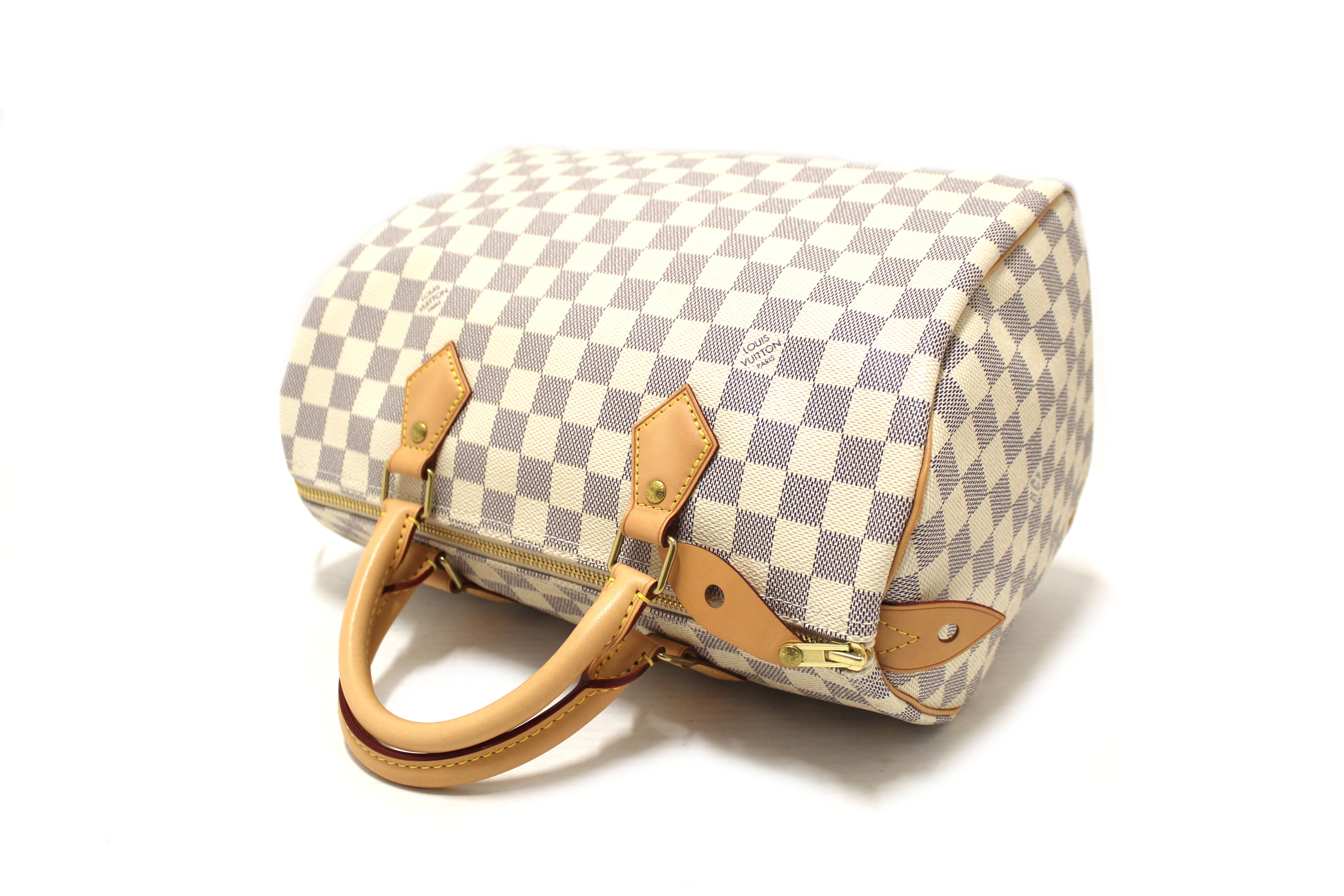 Authentic Louis Vuitton Damier Azur Canvas Speedy 30 Handbag