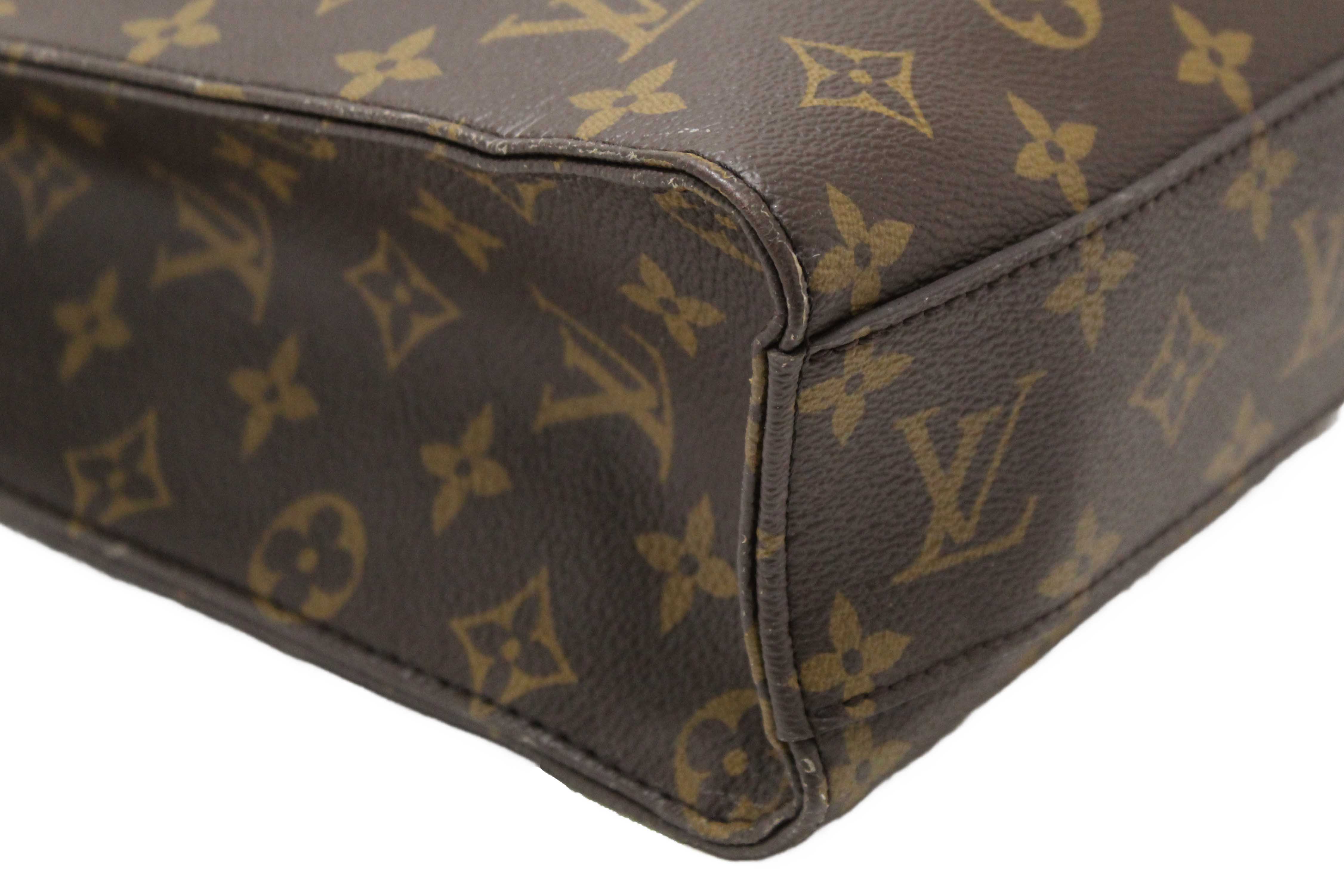 Authentic Louis Vuitton Classic Monogram Sac Plat PM Shoulder Tote