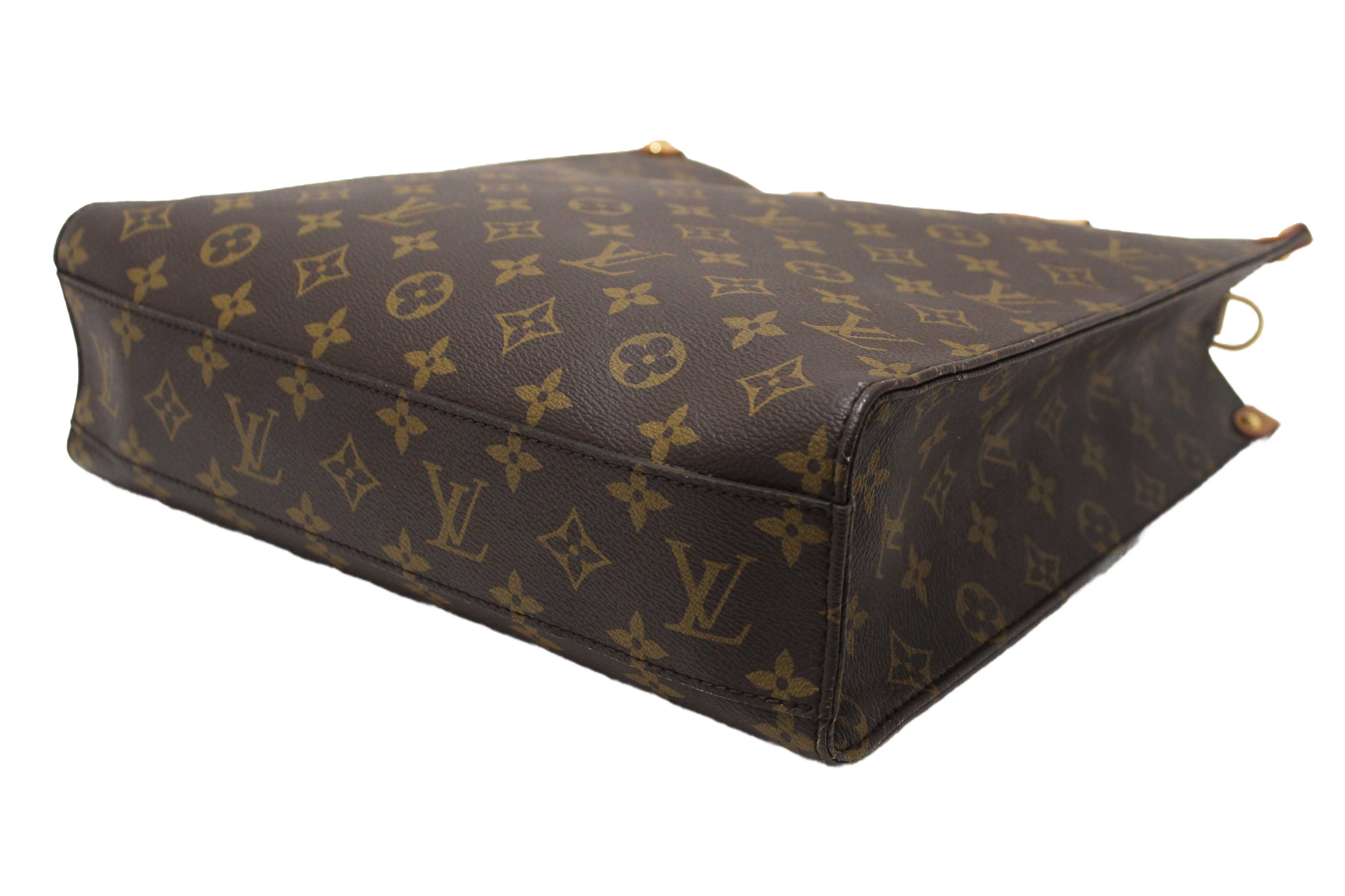 Authentic Louis Vuitton Classic Monogram Sac Plat PM Shoulder Tote