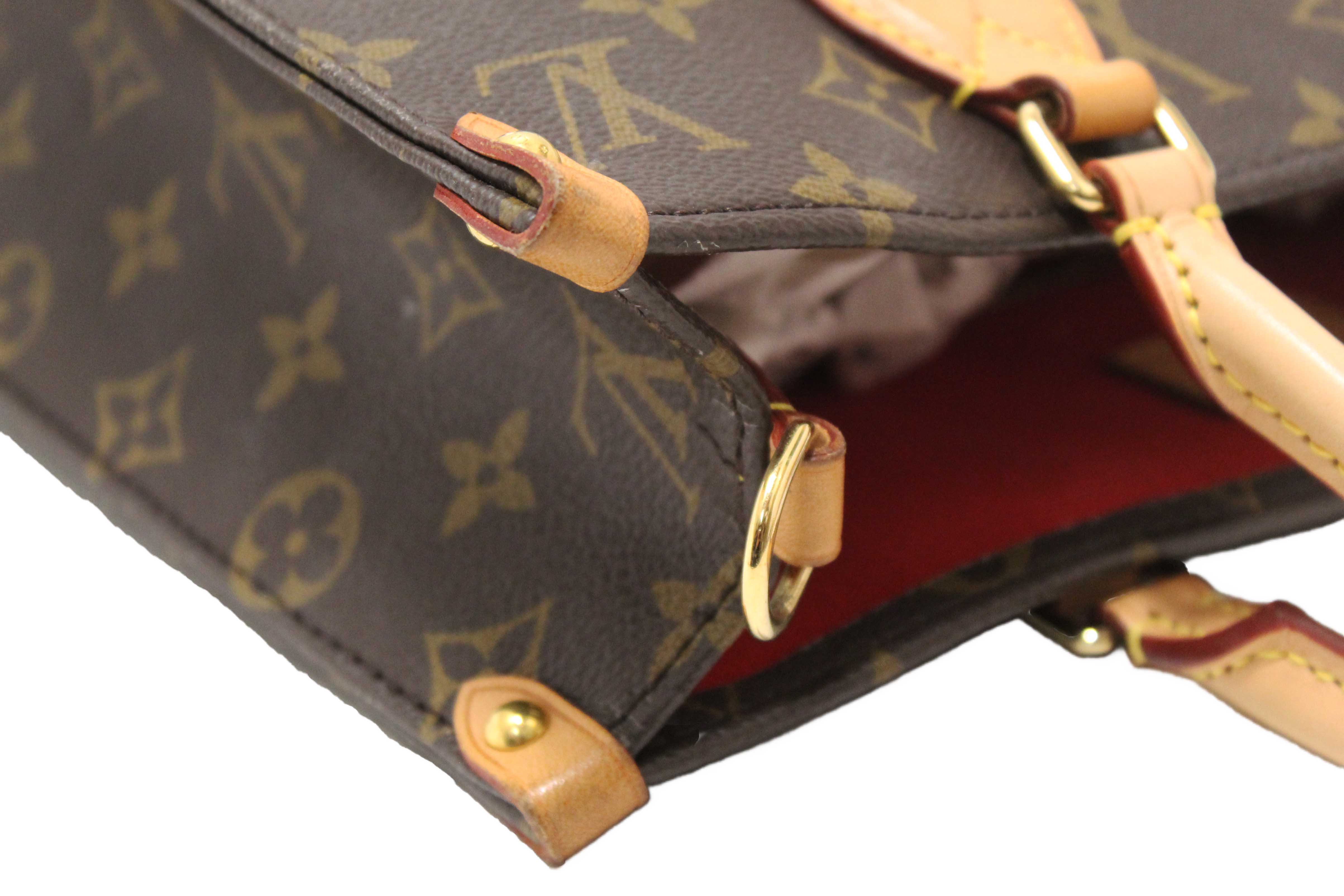 Authentic Louis Vuitton Classic Monogram Sac Plat PM Shoulder Tote