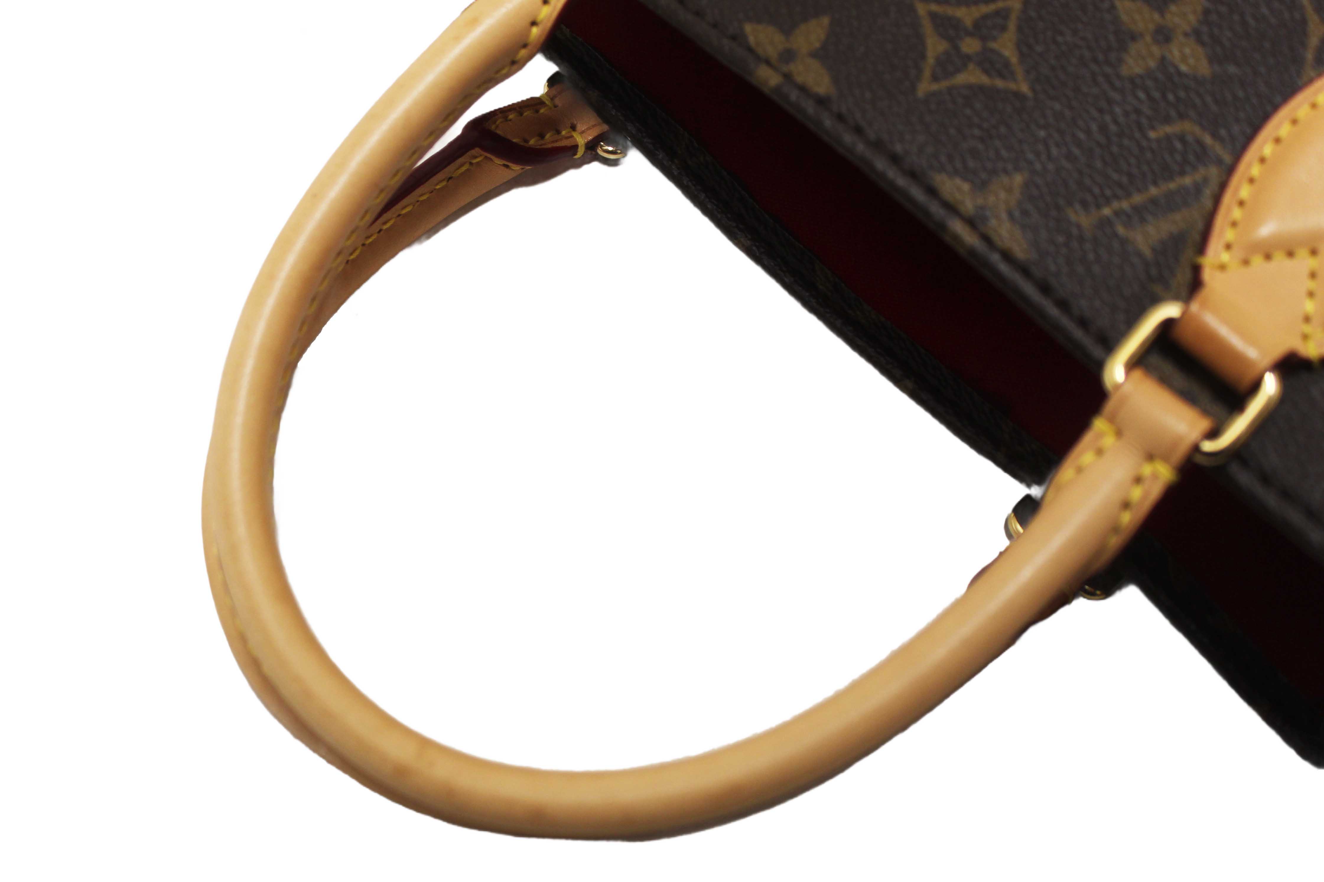 Authentic Louis Vuitton Classic Monogram Sac Plat PM Shoulder Tote