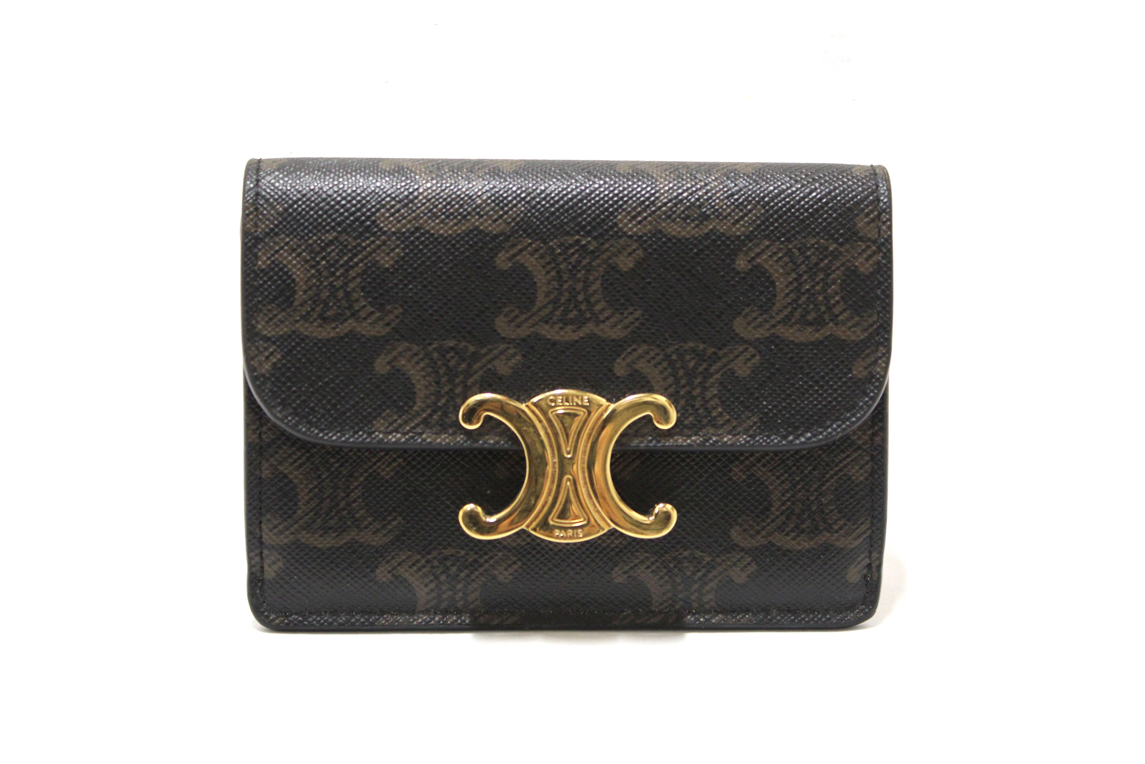 Authentic Celine Triomphe Flap Card Holder