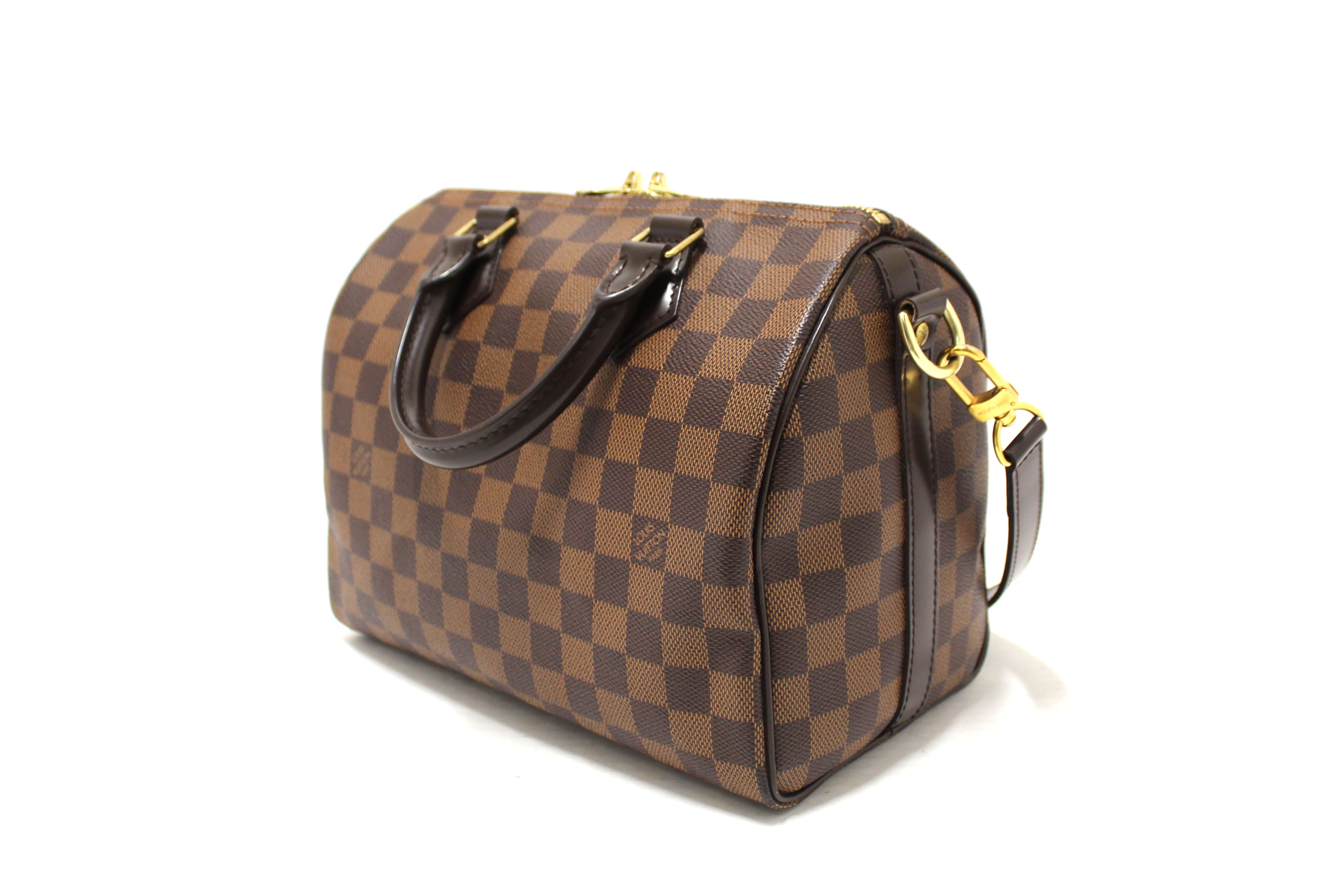 Authentic Louis Vuitton Damier Ebene Speedy 25 Bandouliere Bag