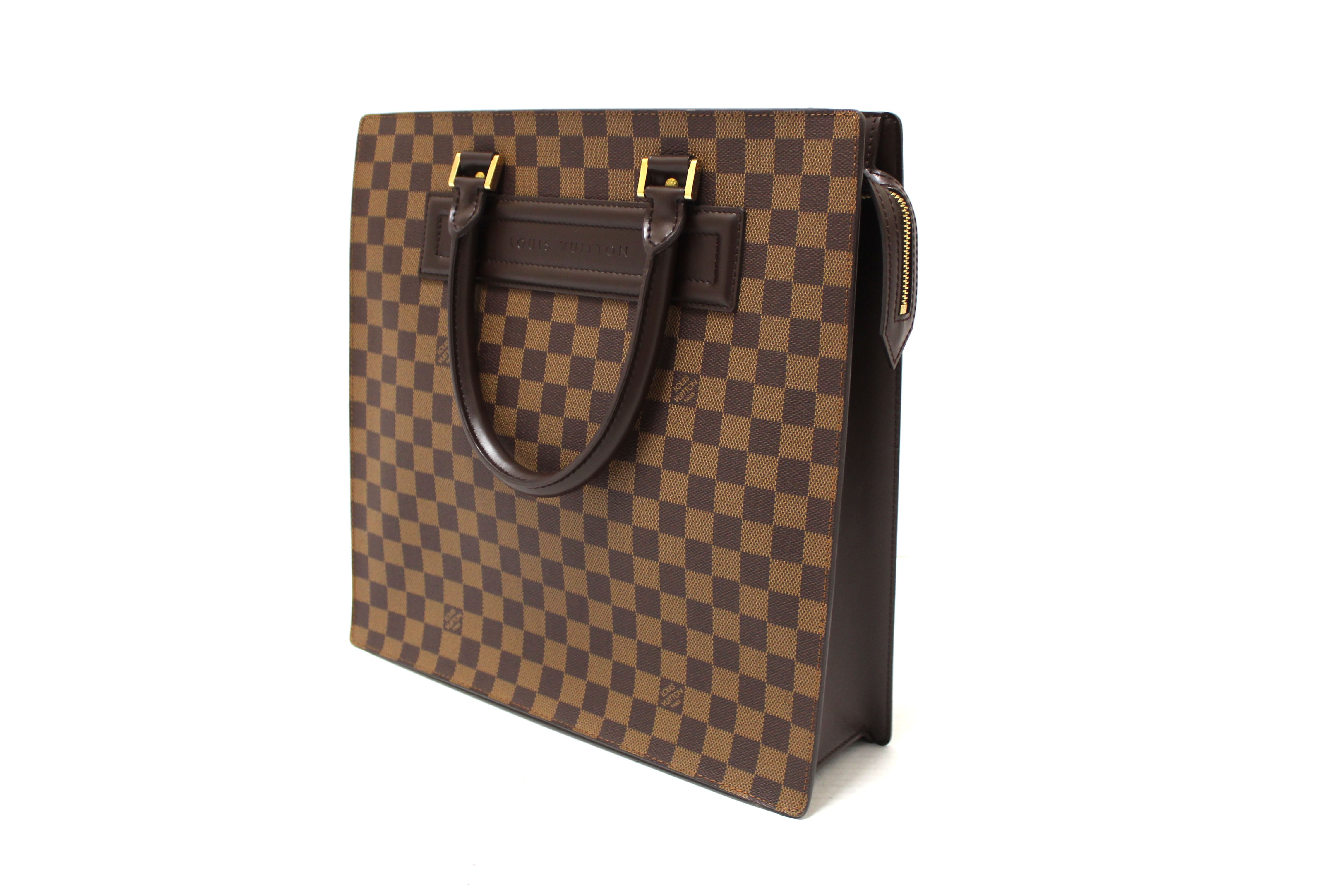 Authentic Louis Vuitton Damier Ebene Venice Sac Plat GM Bag