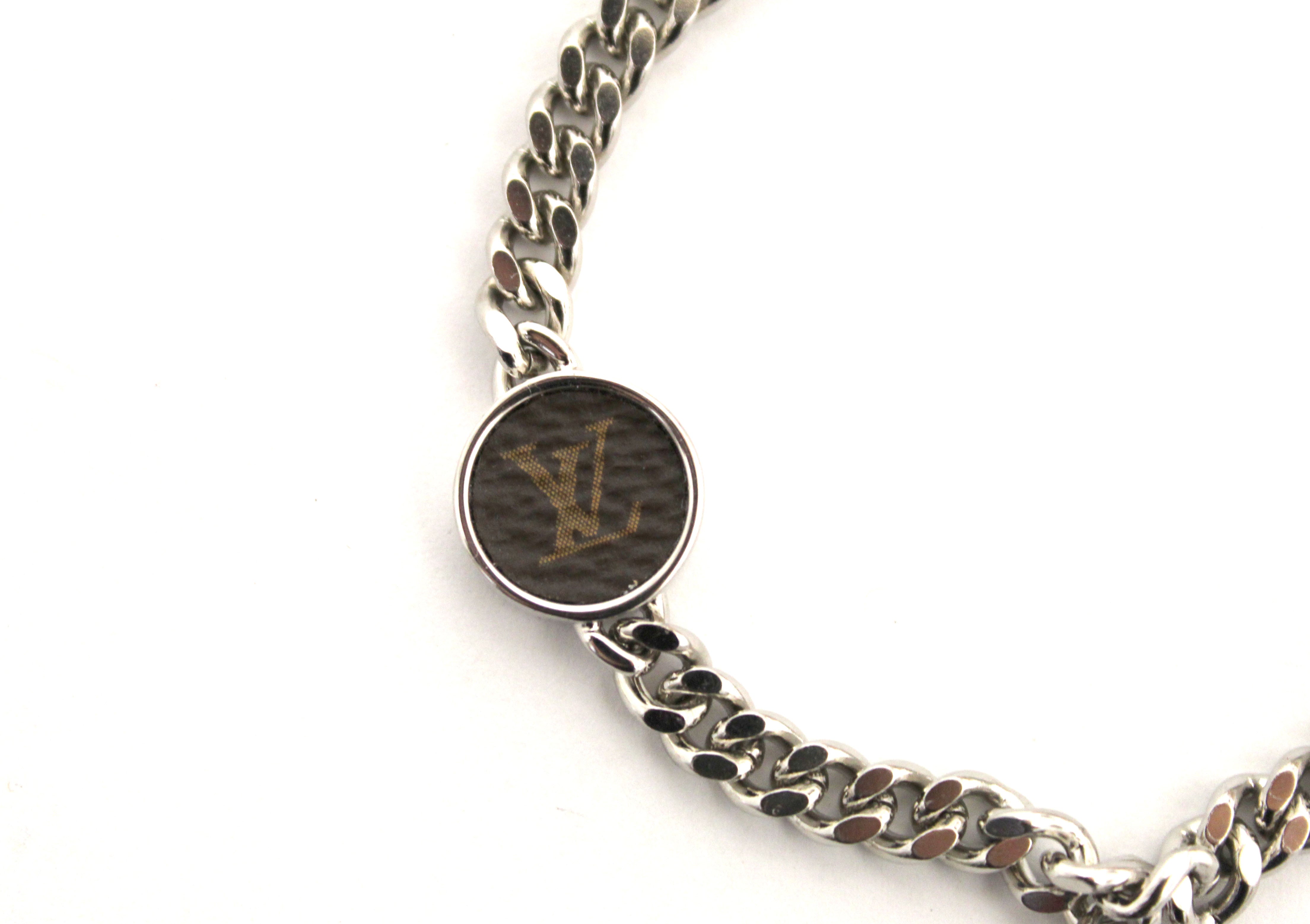 Shop Louis Vuitton MONOGRAM Monogram Silver Logo Bracelets by
