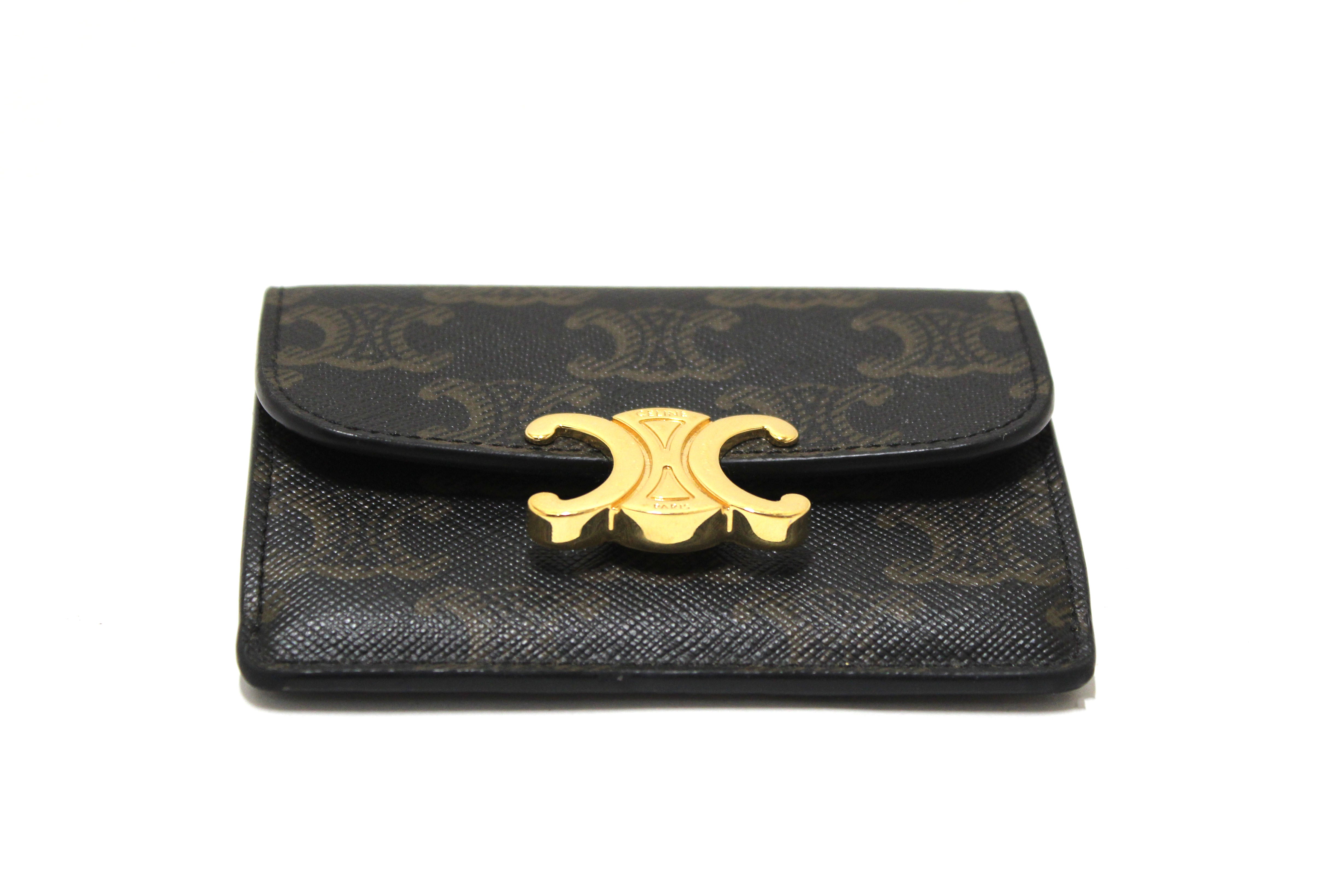 Authentic Celine Triomphe Flap Card Holder