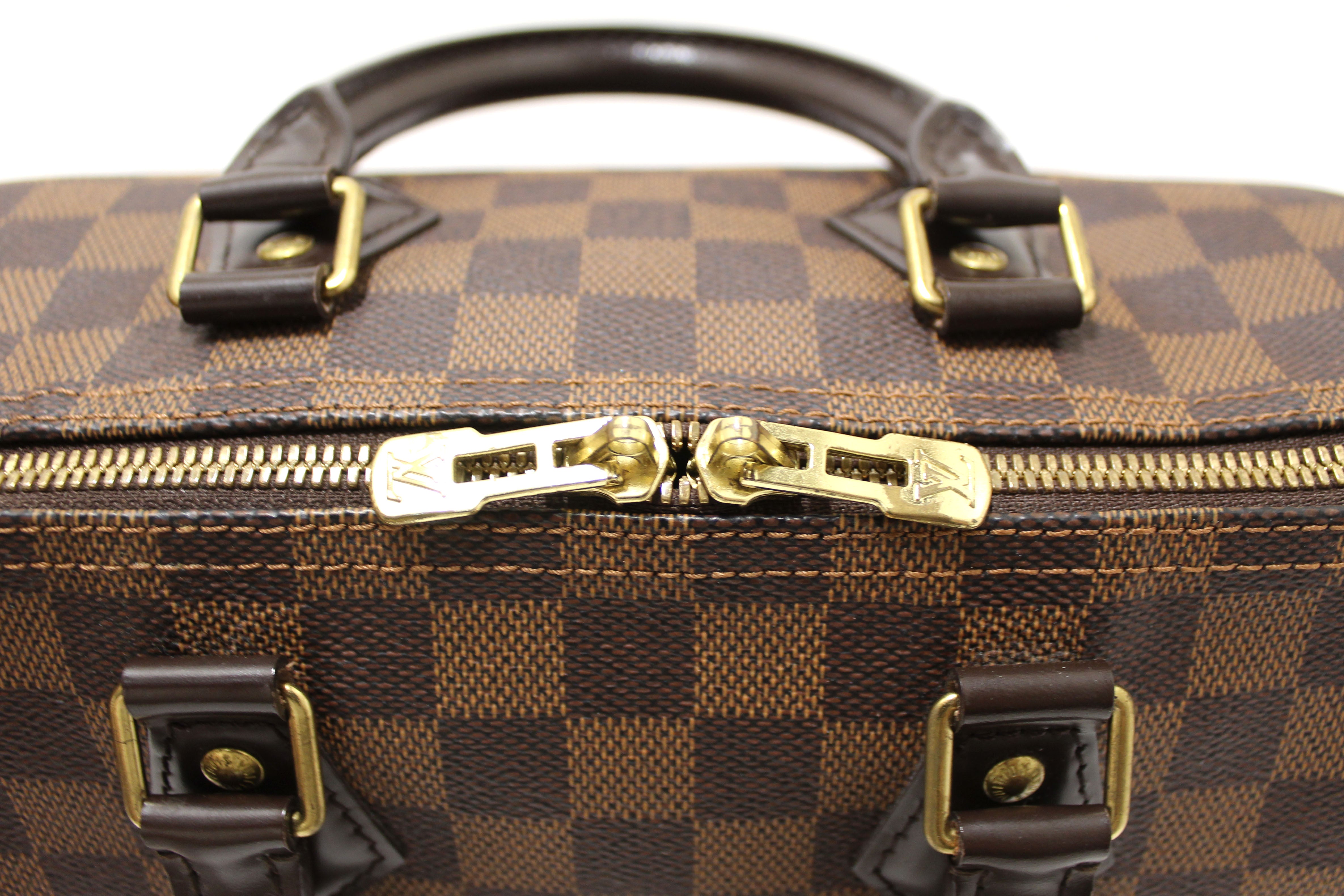 Authentic Louis Vuitton Damier Ebene Speedy 25 Bandouliere Bag