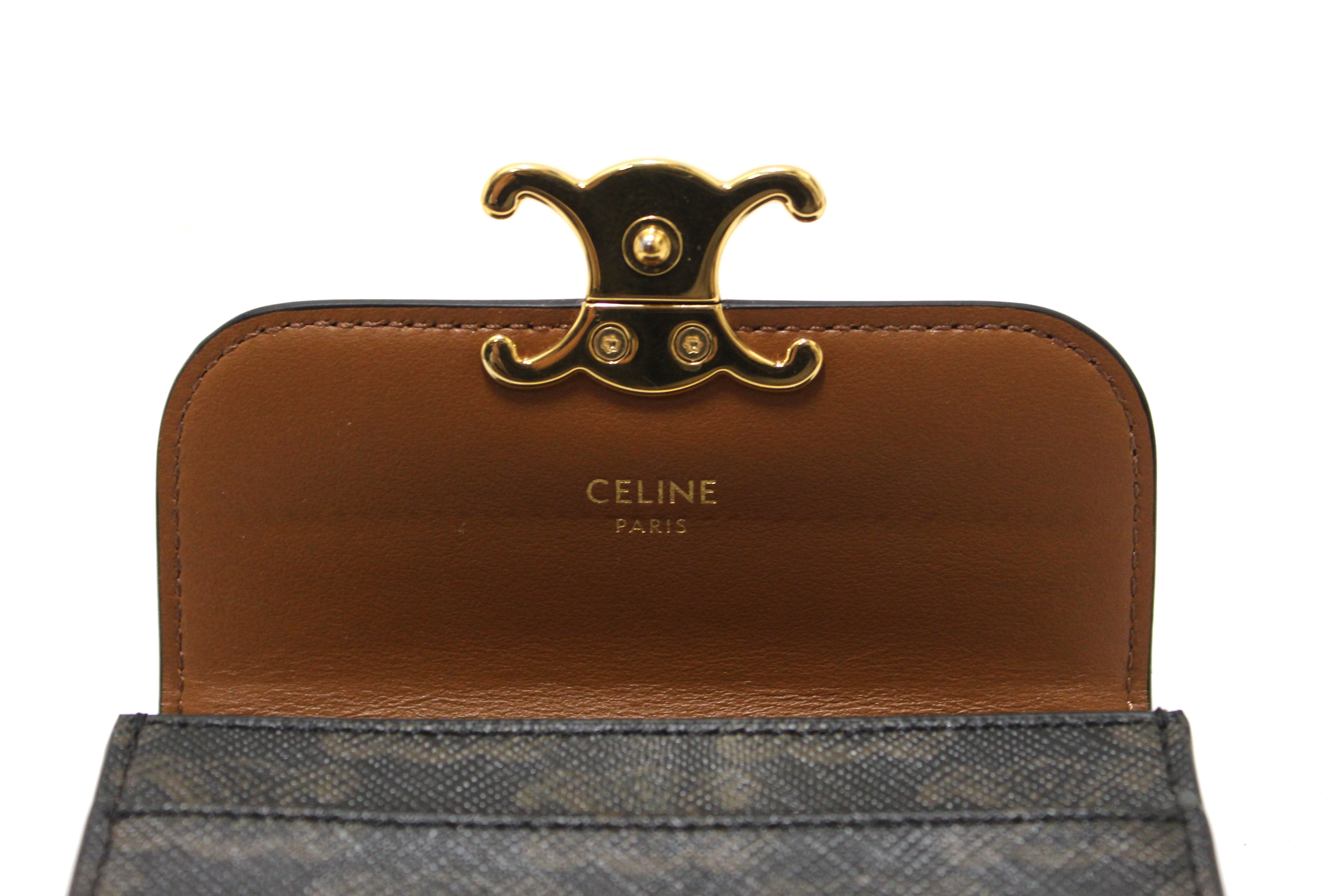 Authentic Celine Triomphe Flap Card Holder